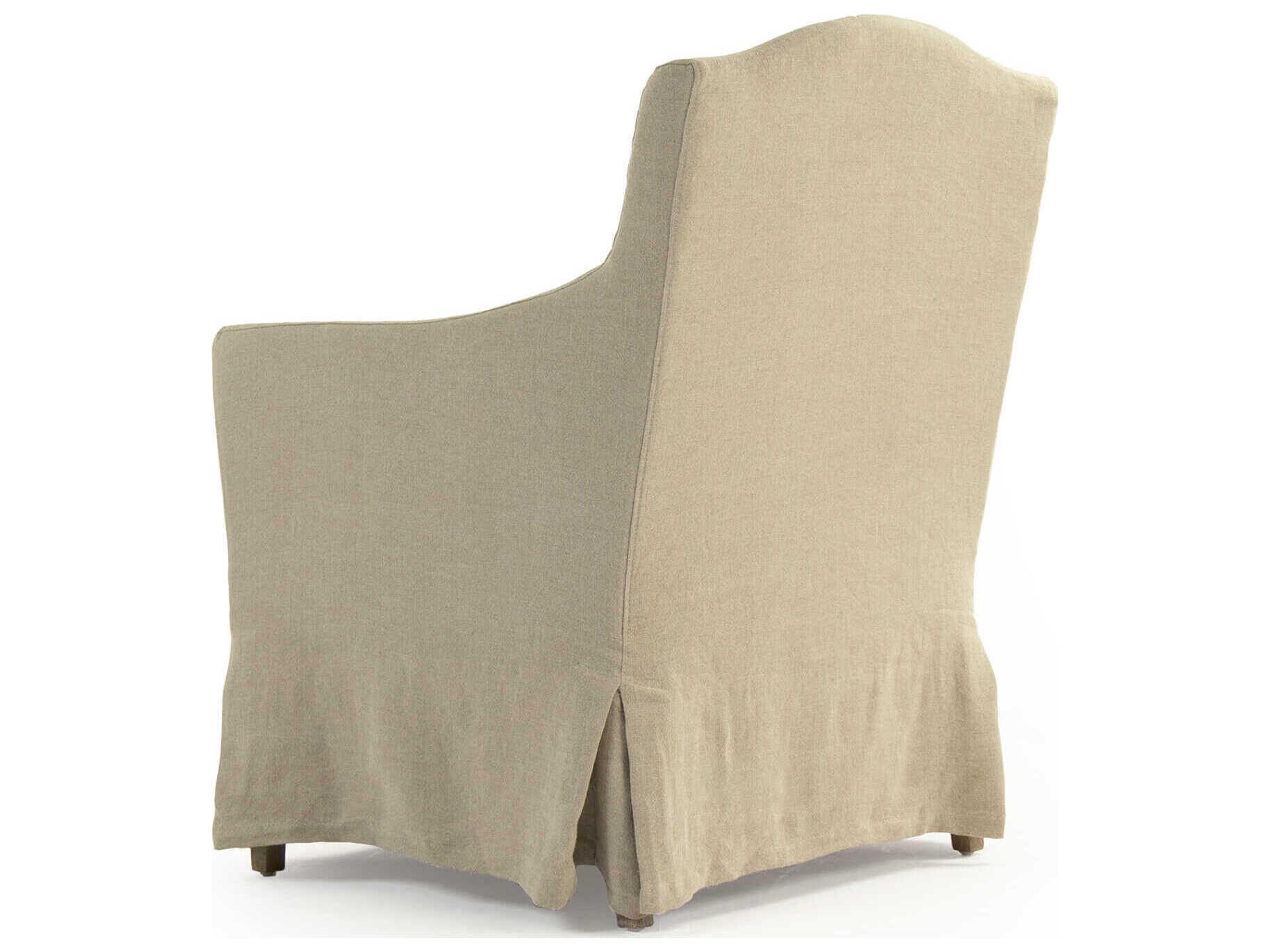 Zentique Fabre Beige Accent Chair