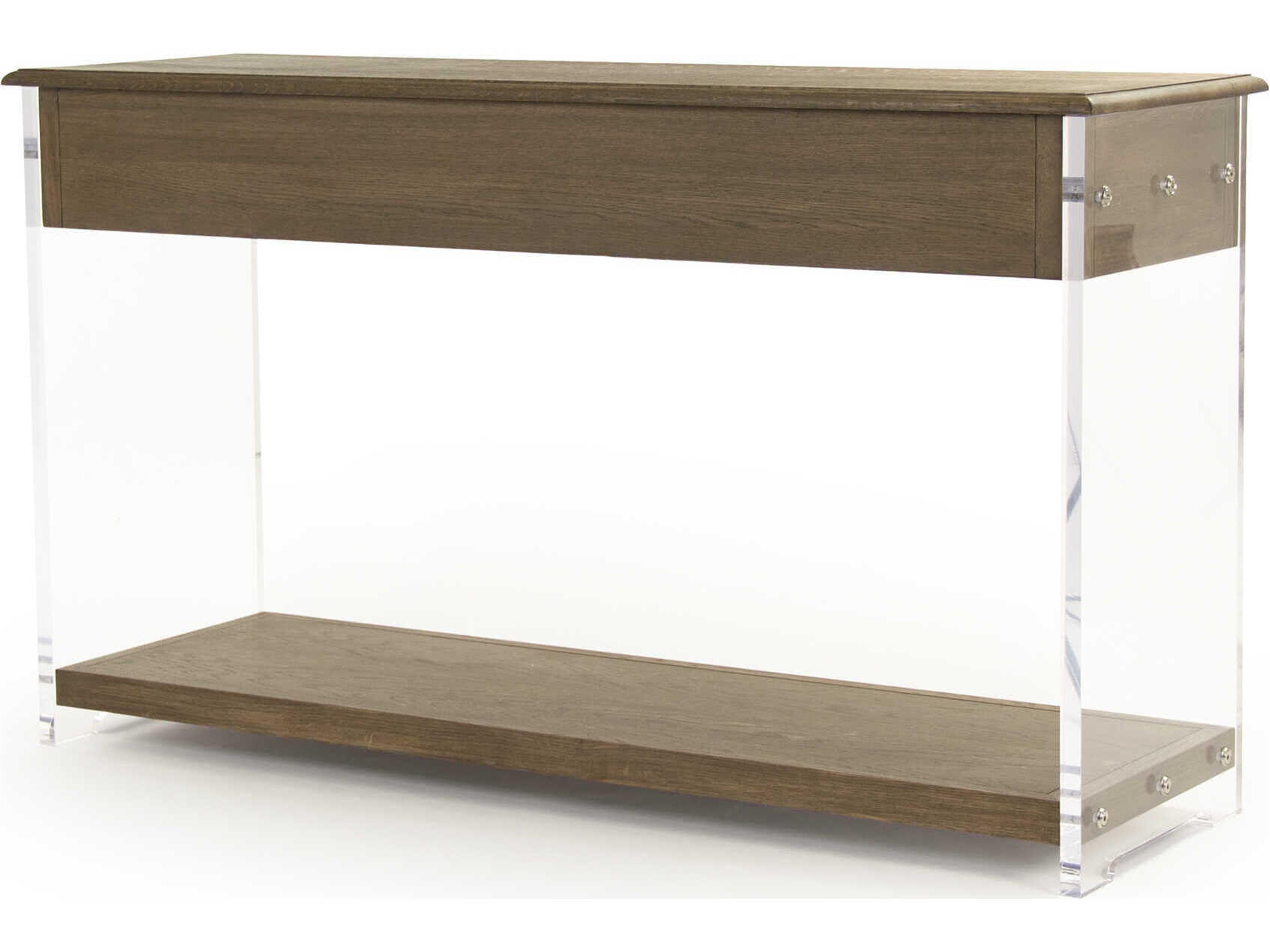 Zentique Talon Rectangular Wood Natural Dry clear Console Table