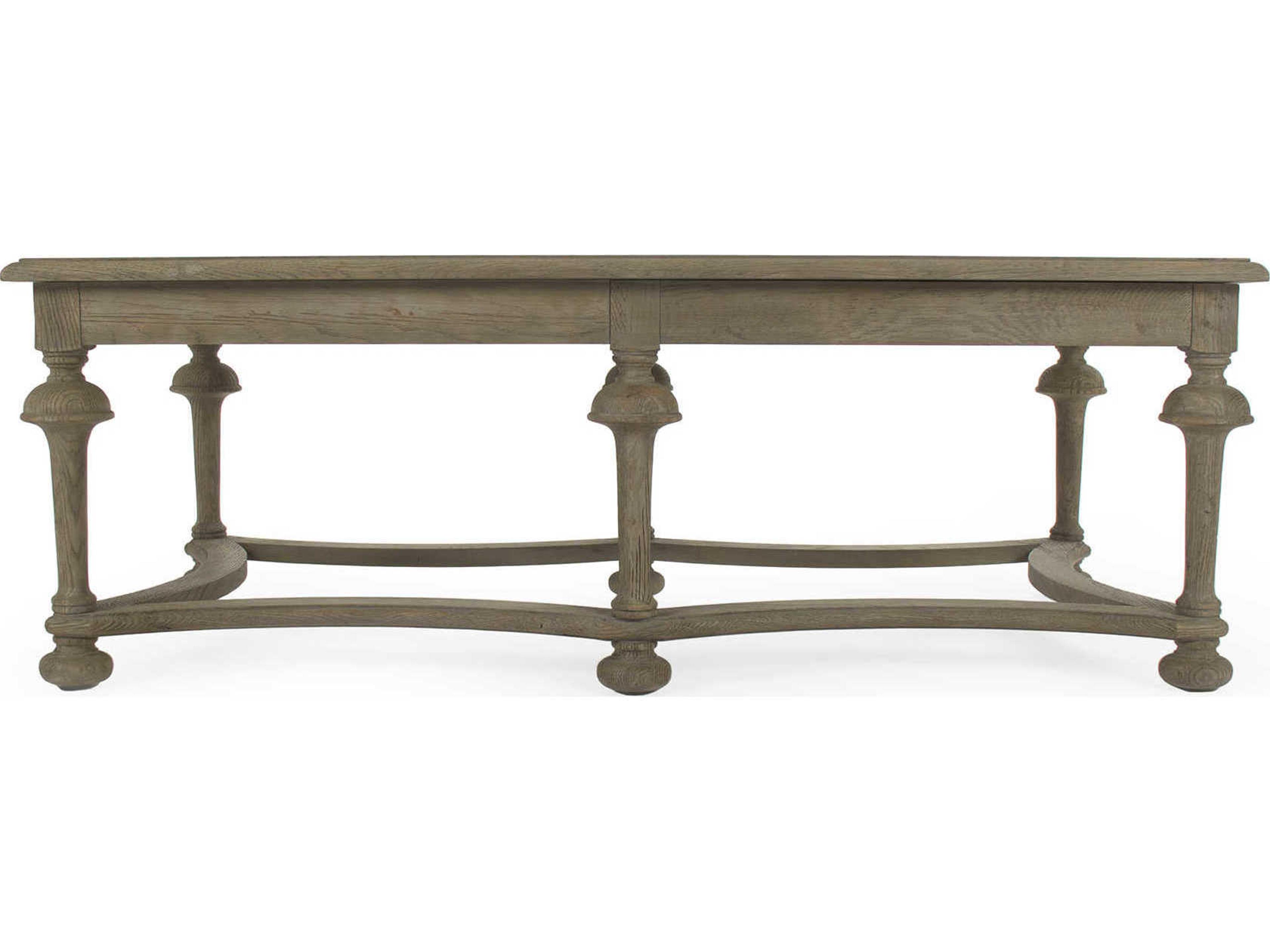 Zentique Rectangular Wood Limed Grey Oak Coffee Table