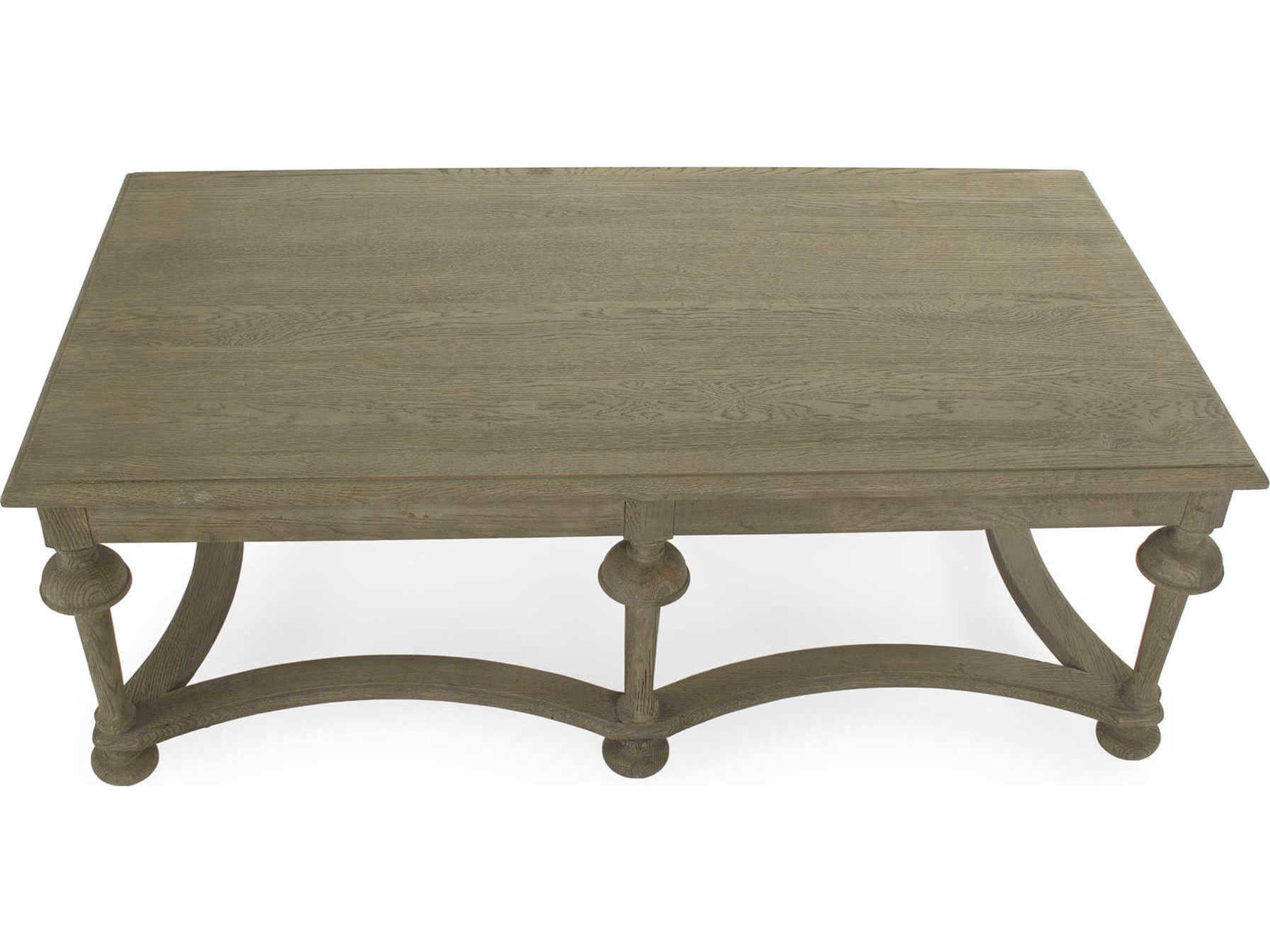 Zentique Rectangular Wood Limed Grey Oak Coffee Table