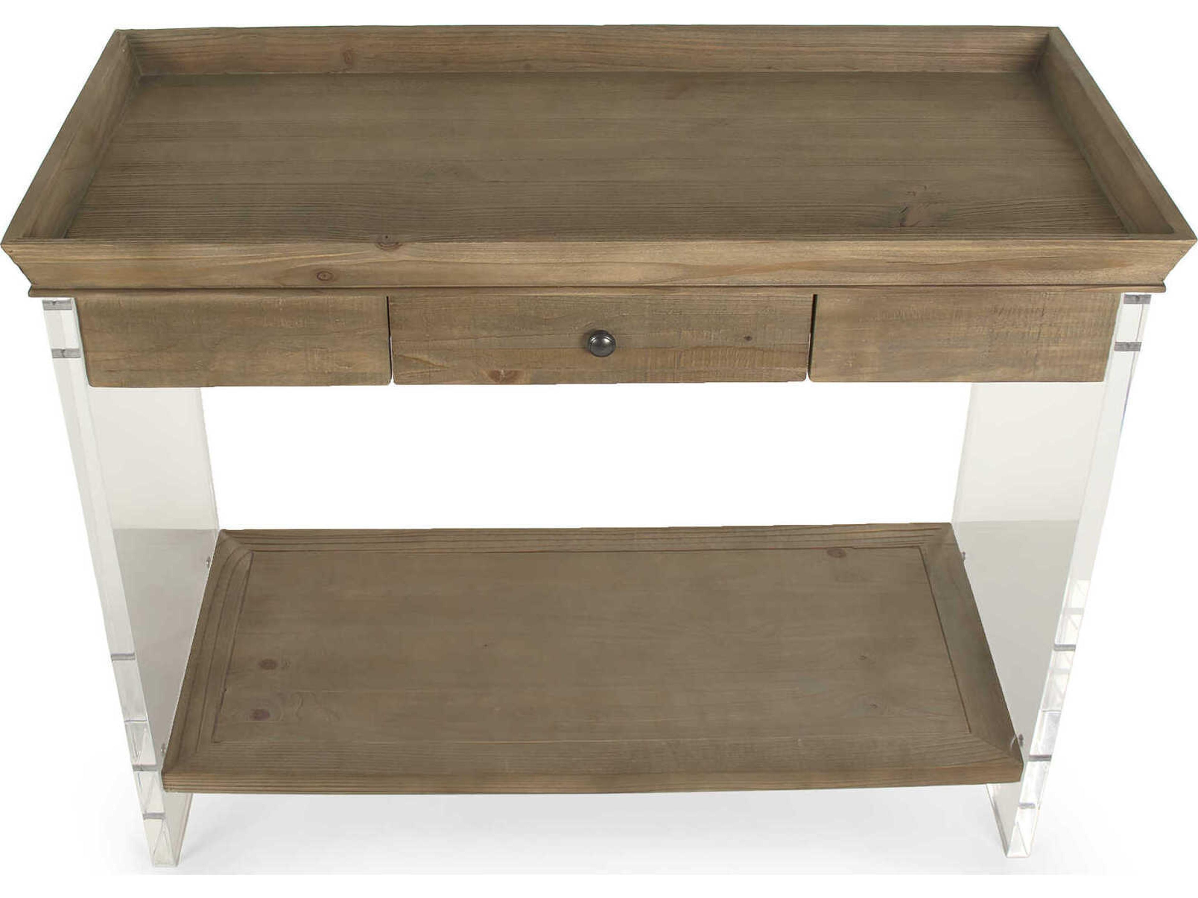 Zentique Charmain Rectangular Wood Natural Dry Console Table