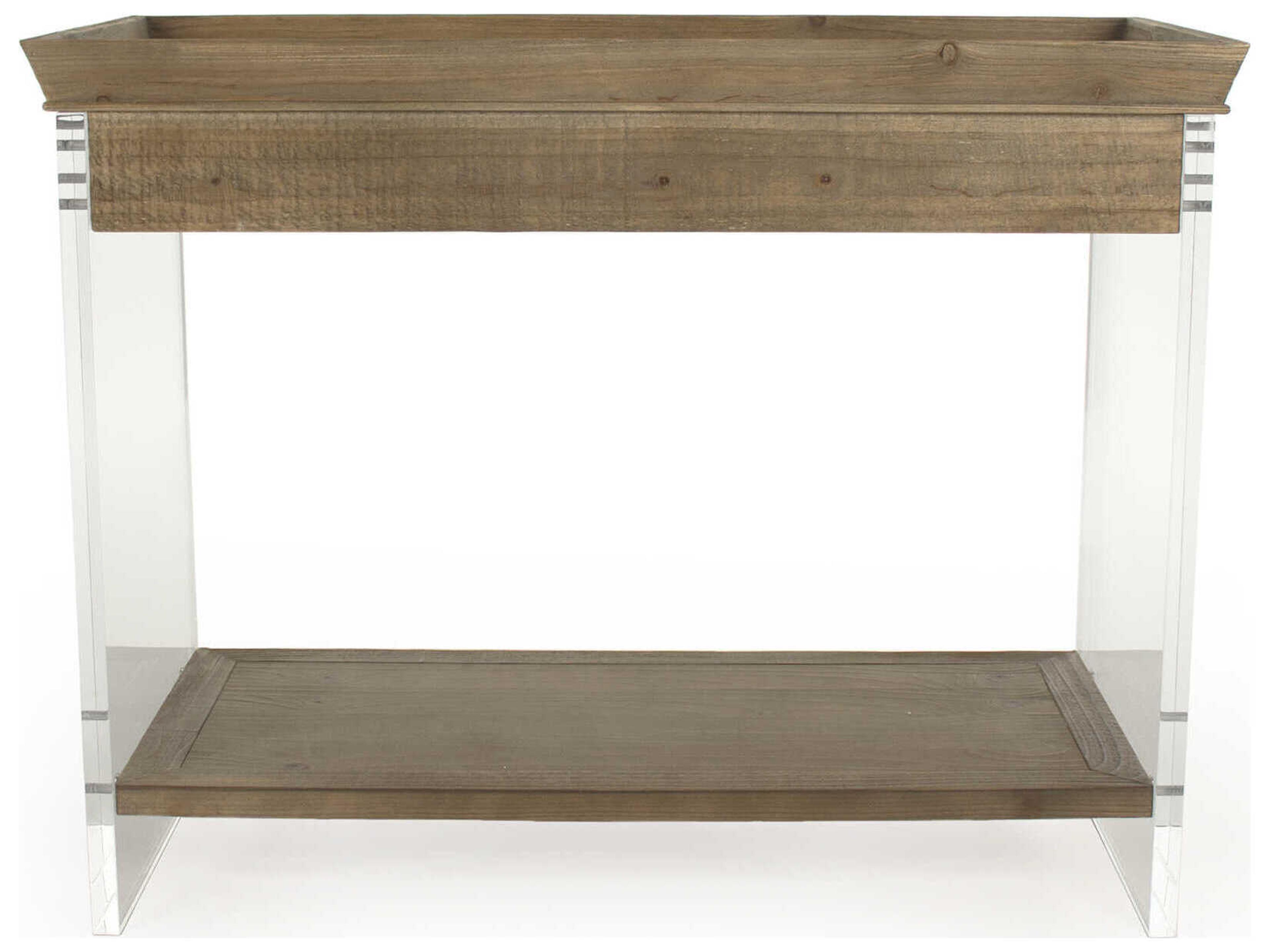 Zentique Charmain Rectangular Wood Natural Dry Console Table
