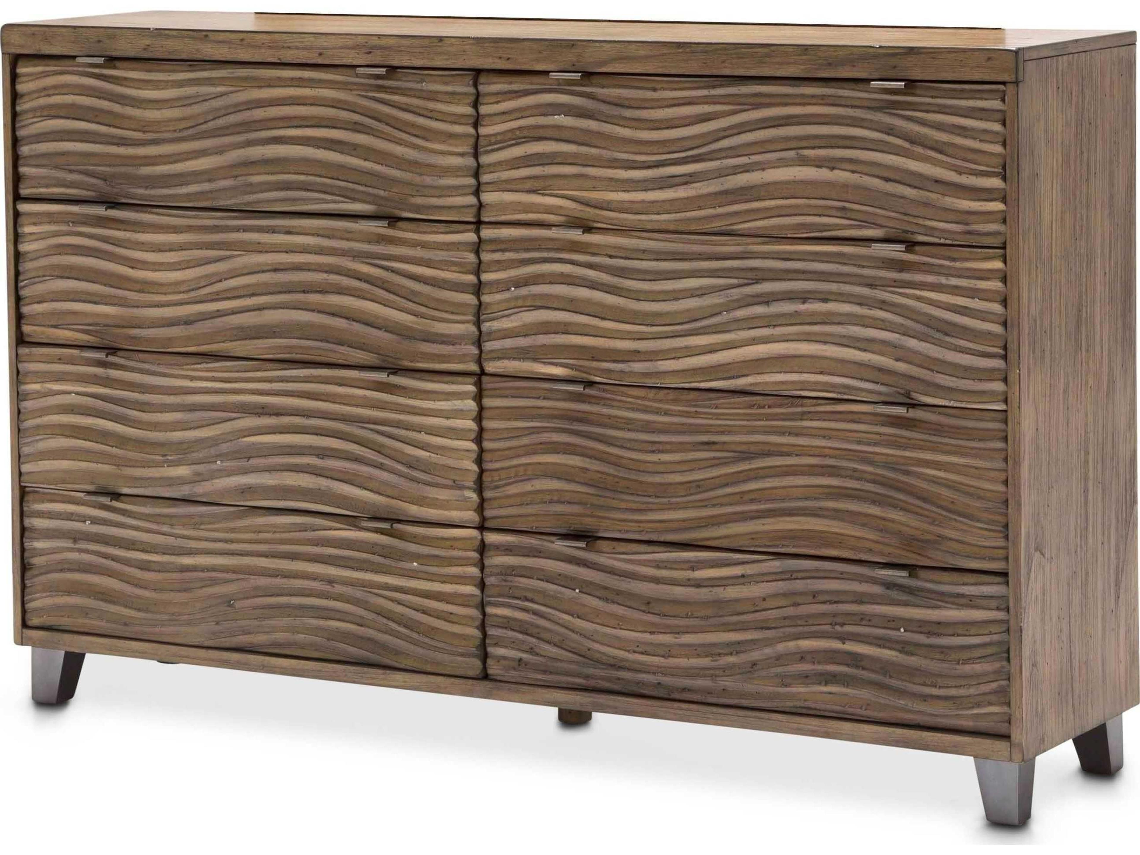 Del Mar Sound Natural Acacia Wood Double Dresser