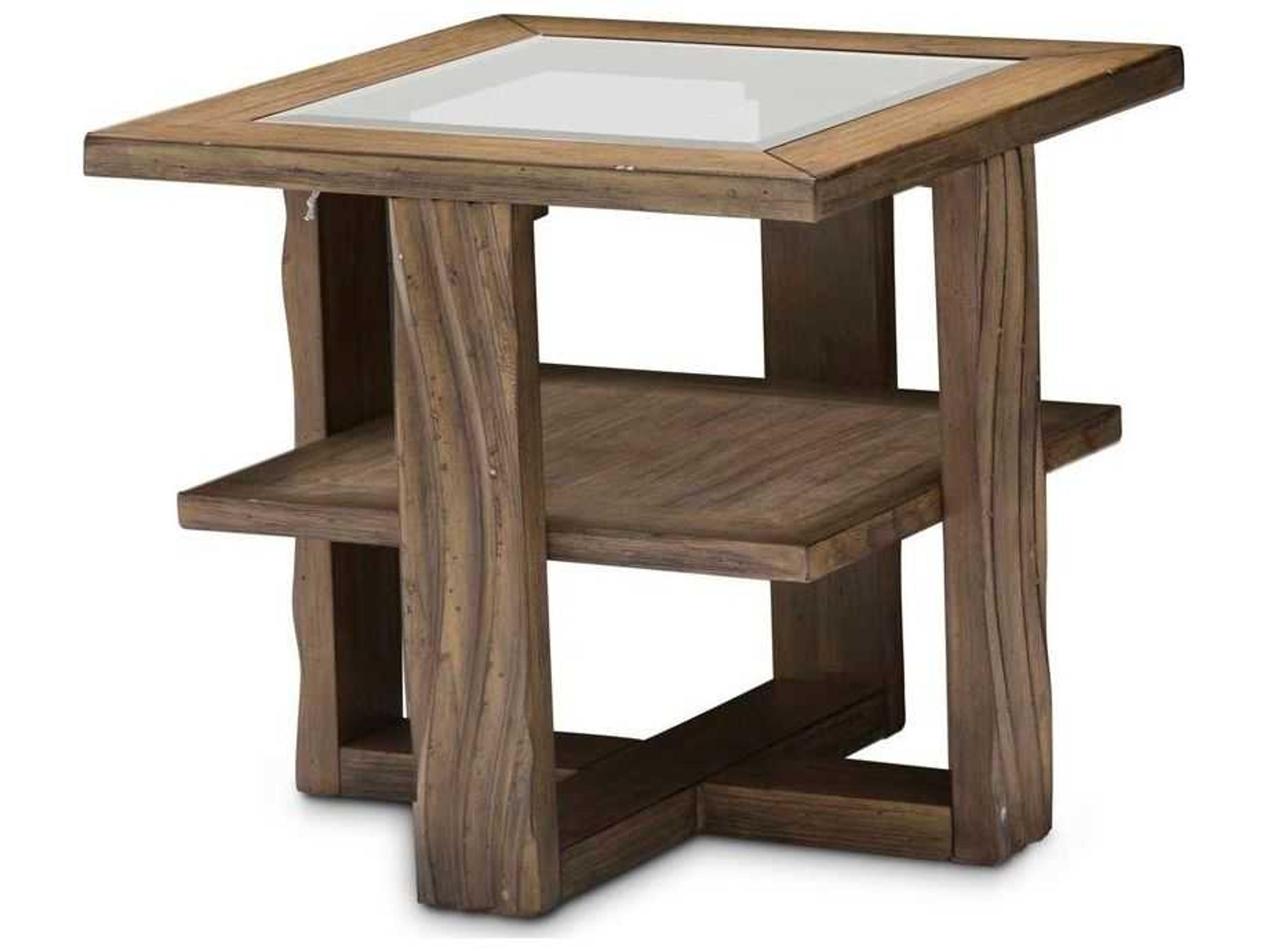 Del Mar Sound Square Glass End Table