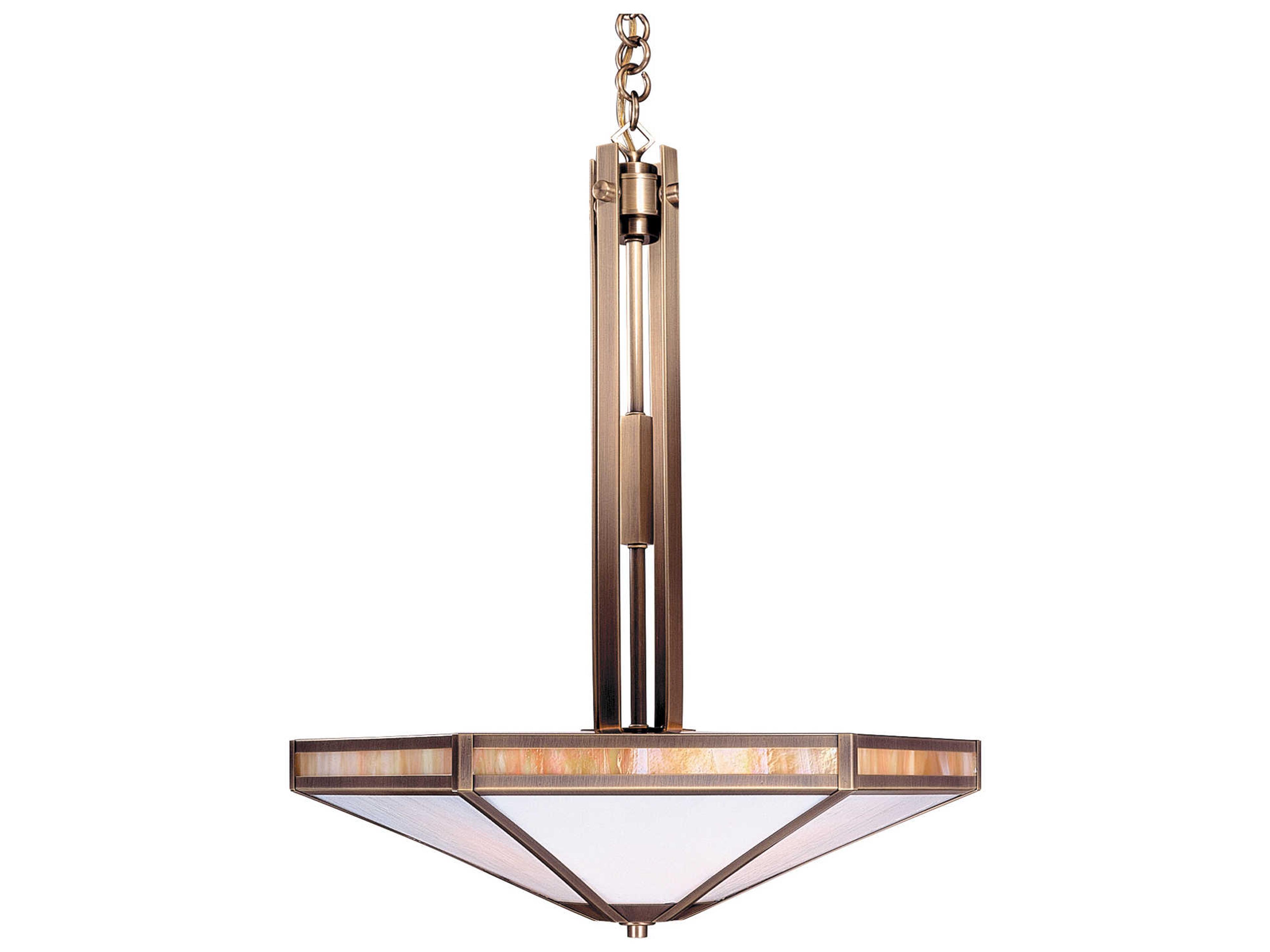 Etoile 4-Light Brass Glass Bowl Pendant