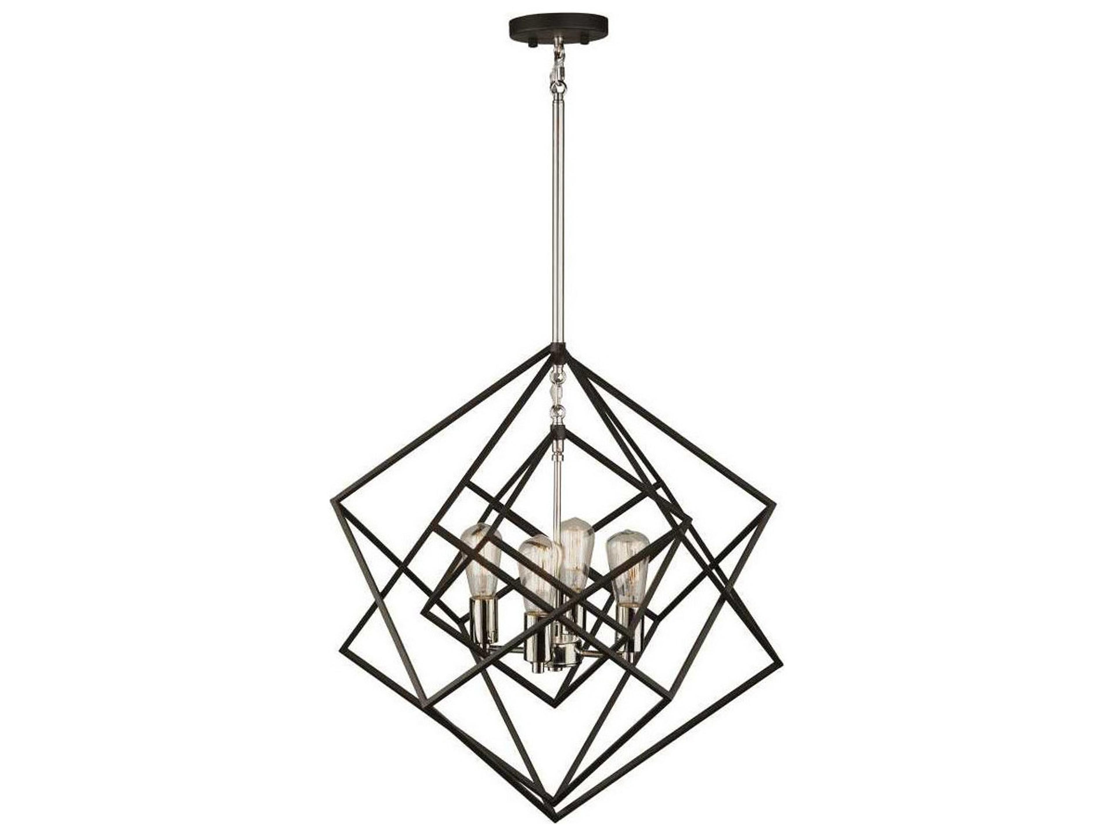 Artistry Chandelier Polished Nickel Geometric