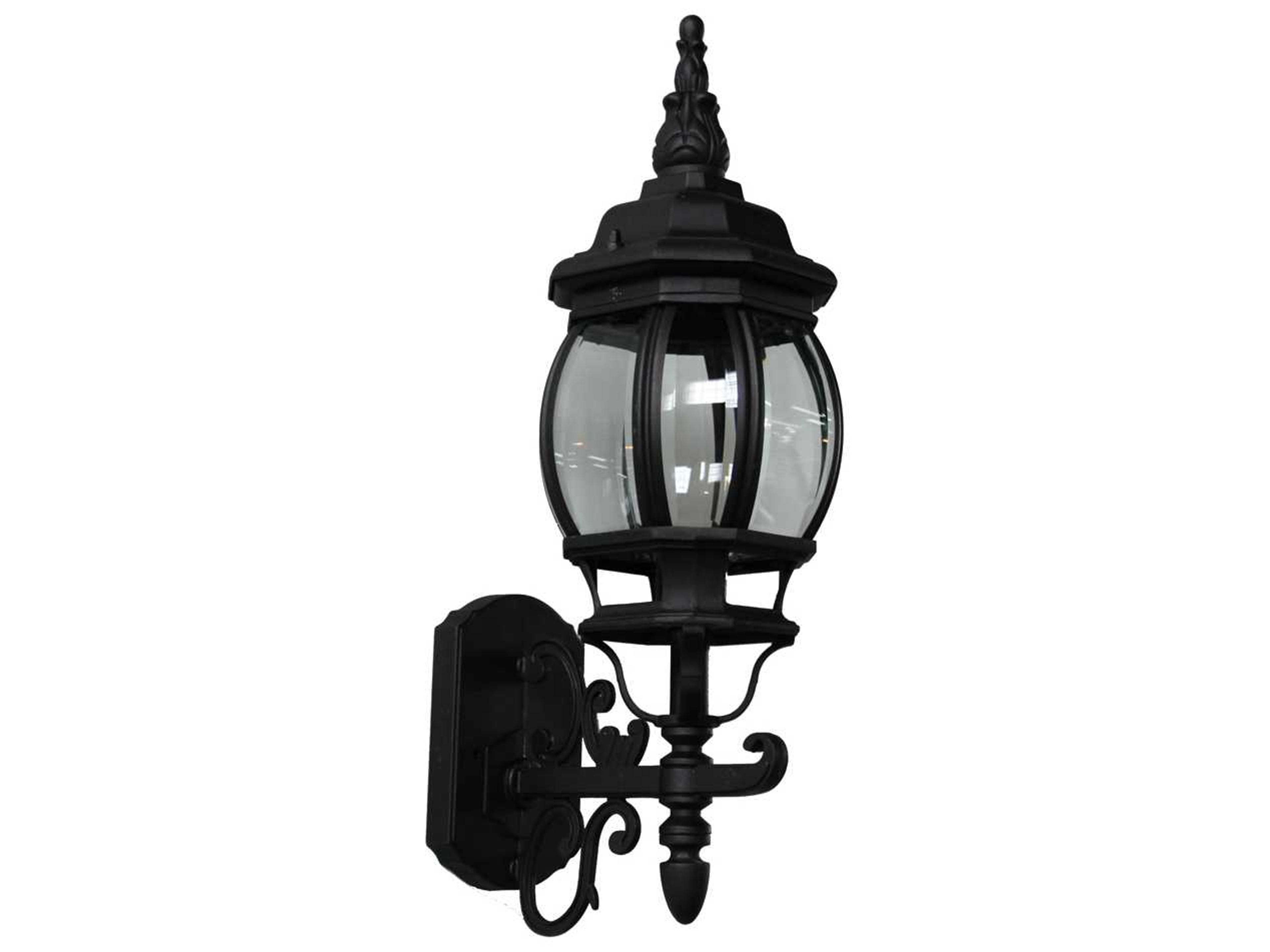Outdoor Wall Sconce Classico Black 1-Light Lantern