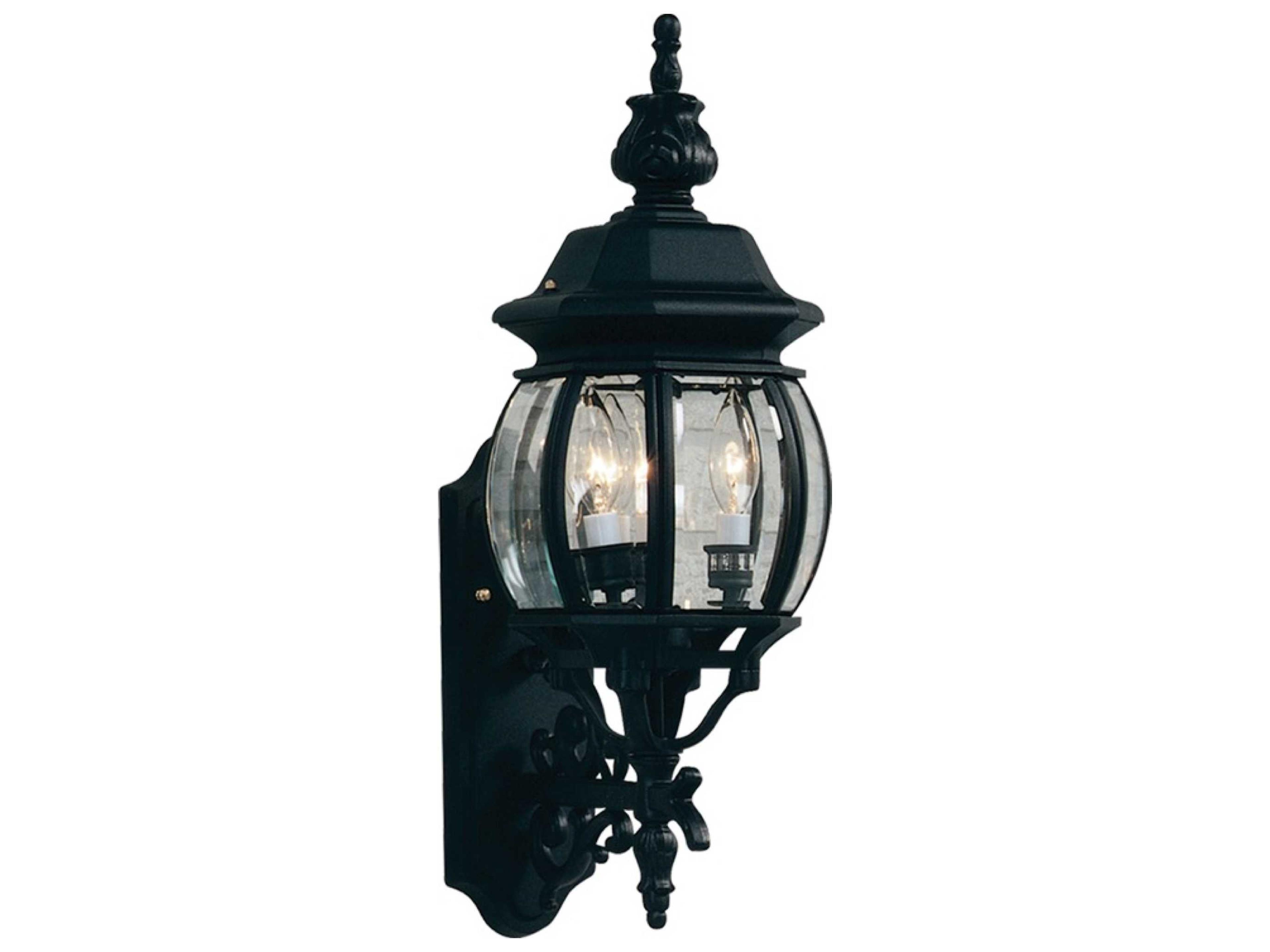 Classico 3-Light Outdoor Wall Sconce Black Cast Aluminum