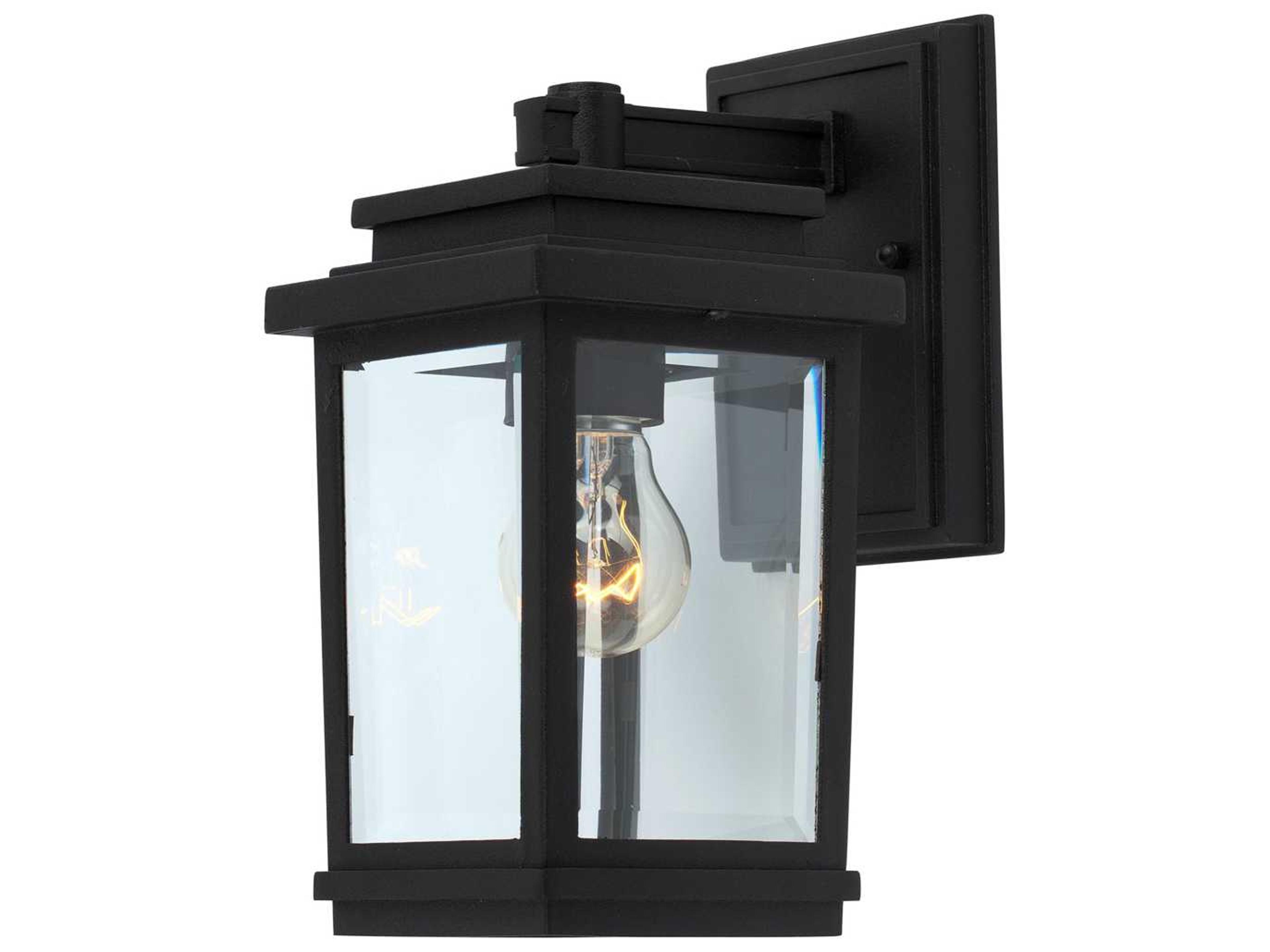 Outdoor Wall Light Freemont Black Contemporary Lantern