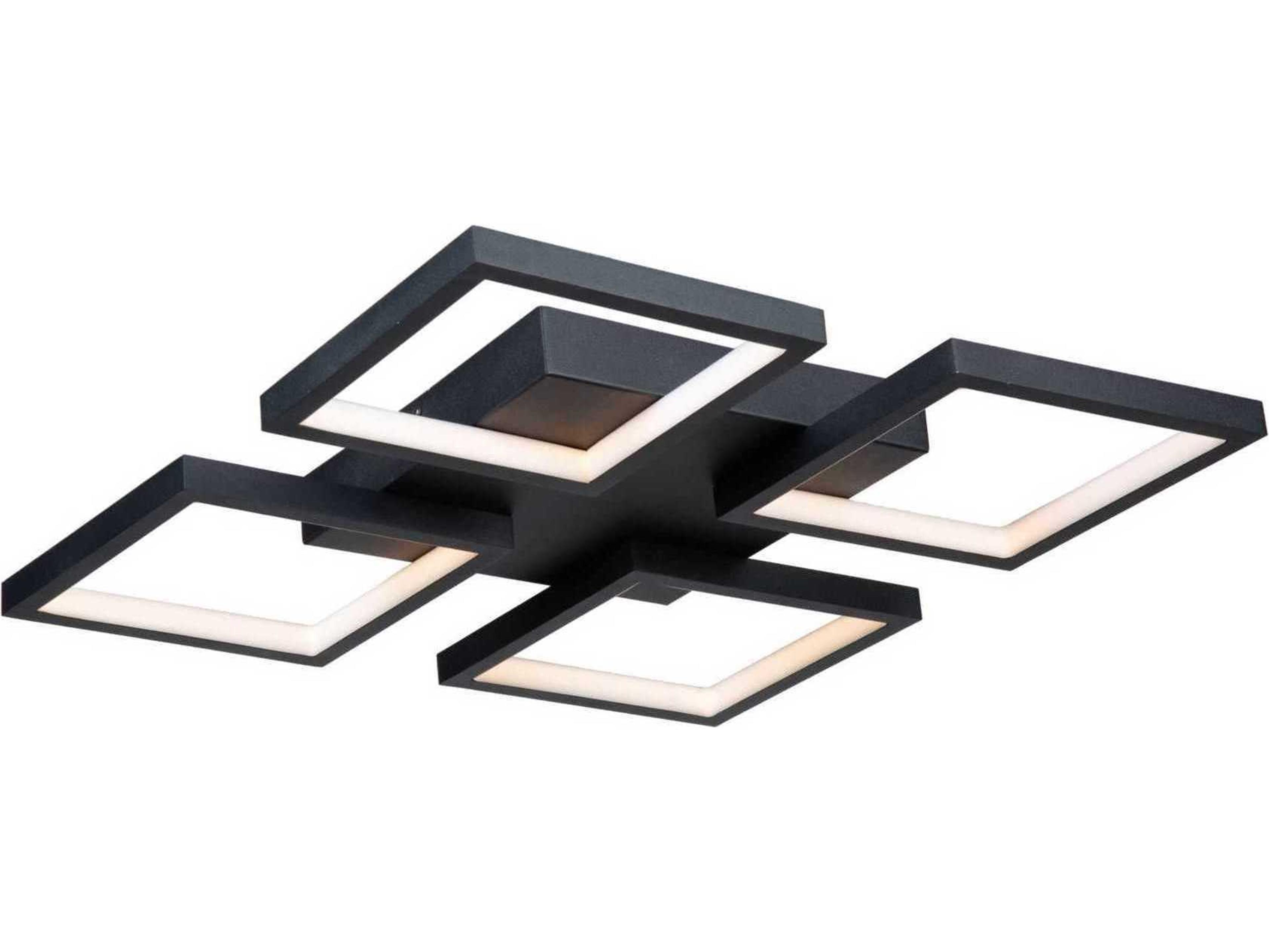 Graymar LED Flush Mount Light Black Geometric