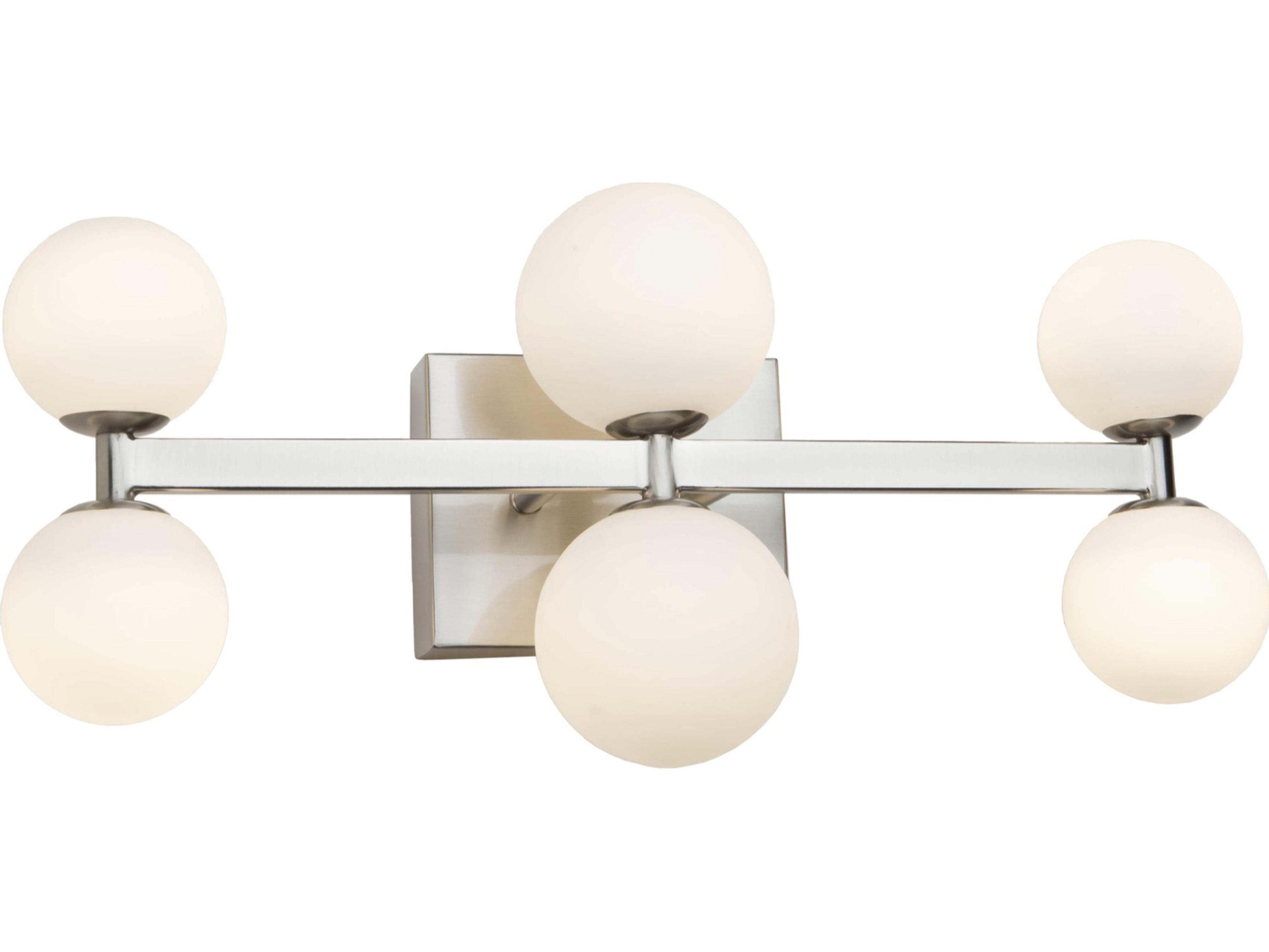 Hadleigh 6-Light LED Bathroom Vanity Light in Brushed Nickel