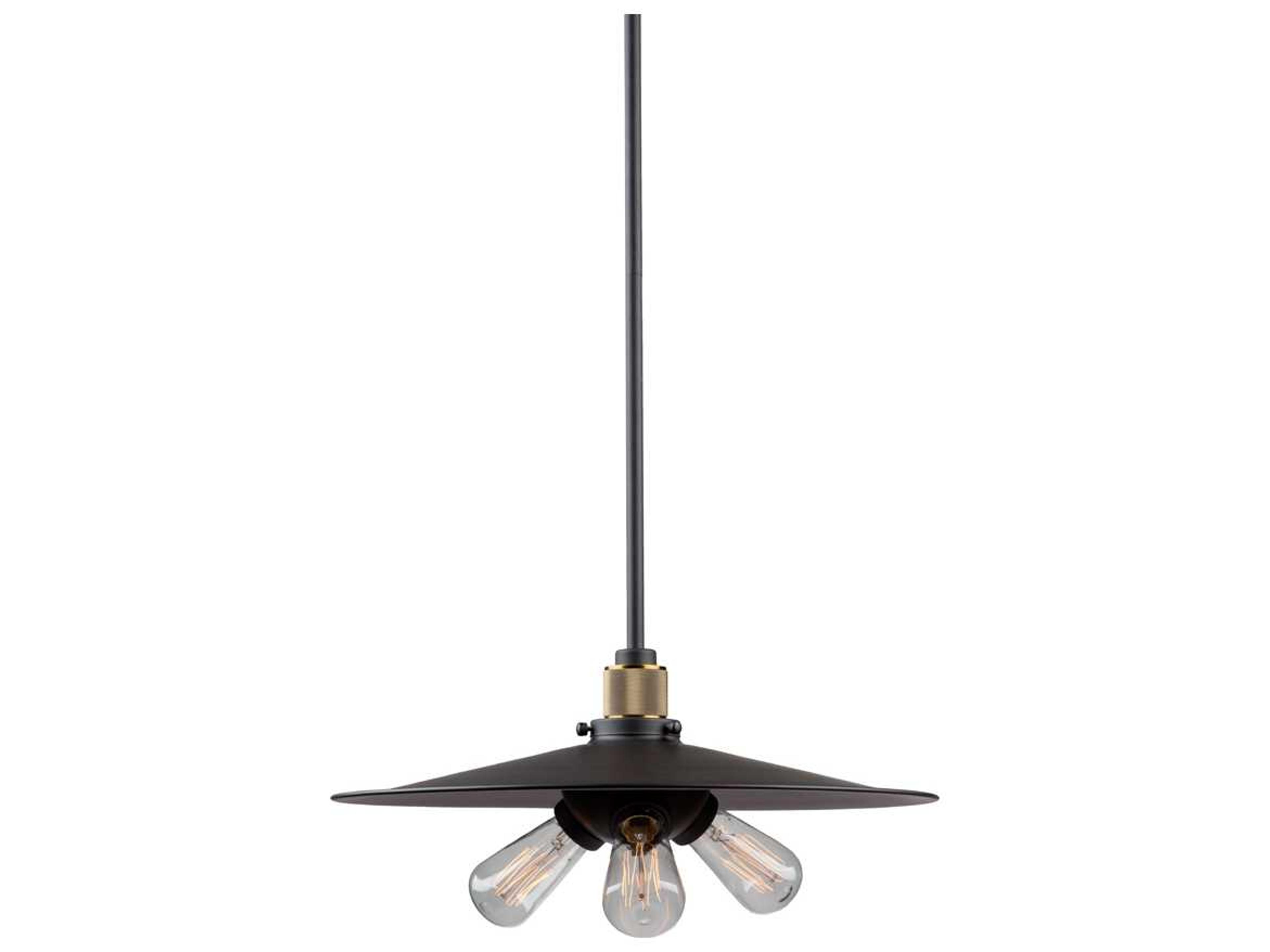Artcraft Jersey 3-Lights Vintage Brass Round Pendant