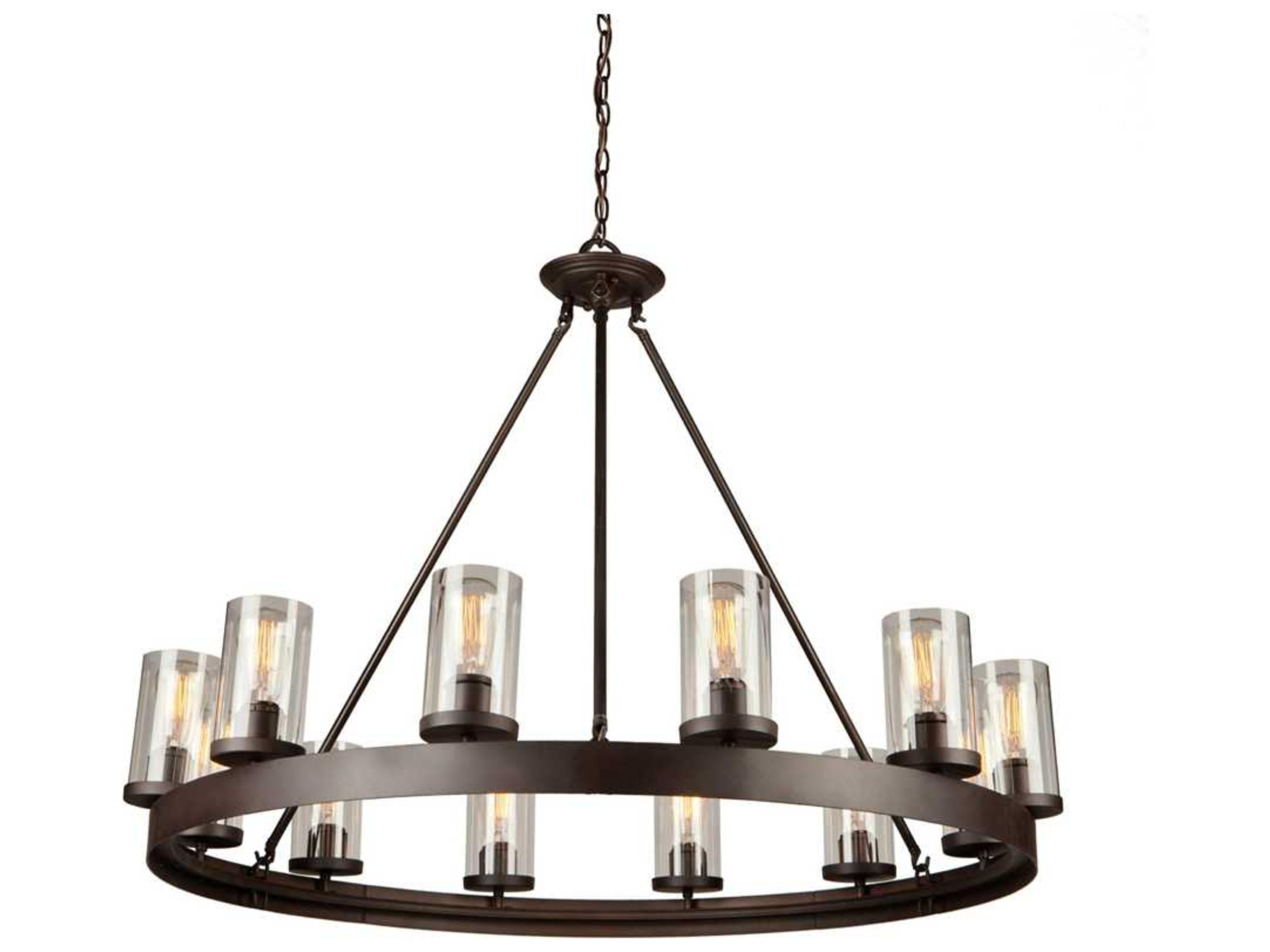 12 Light Chandelier Menlo Park Oil Rubbed Bronze