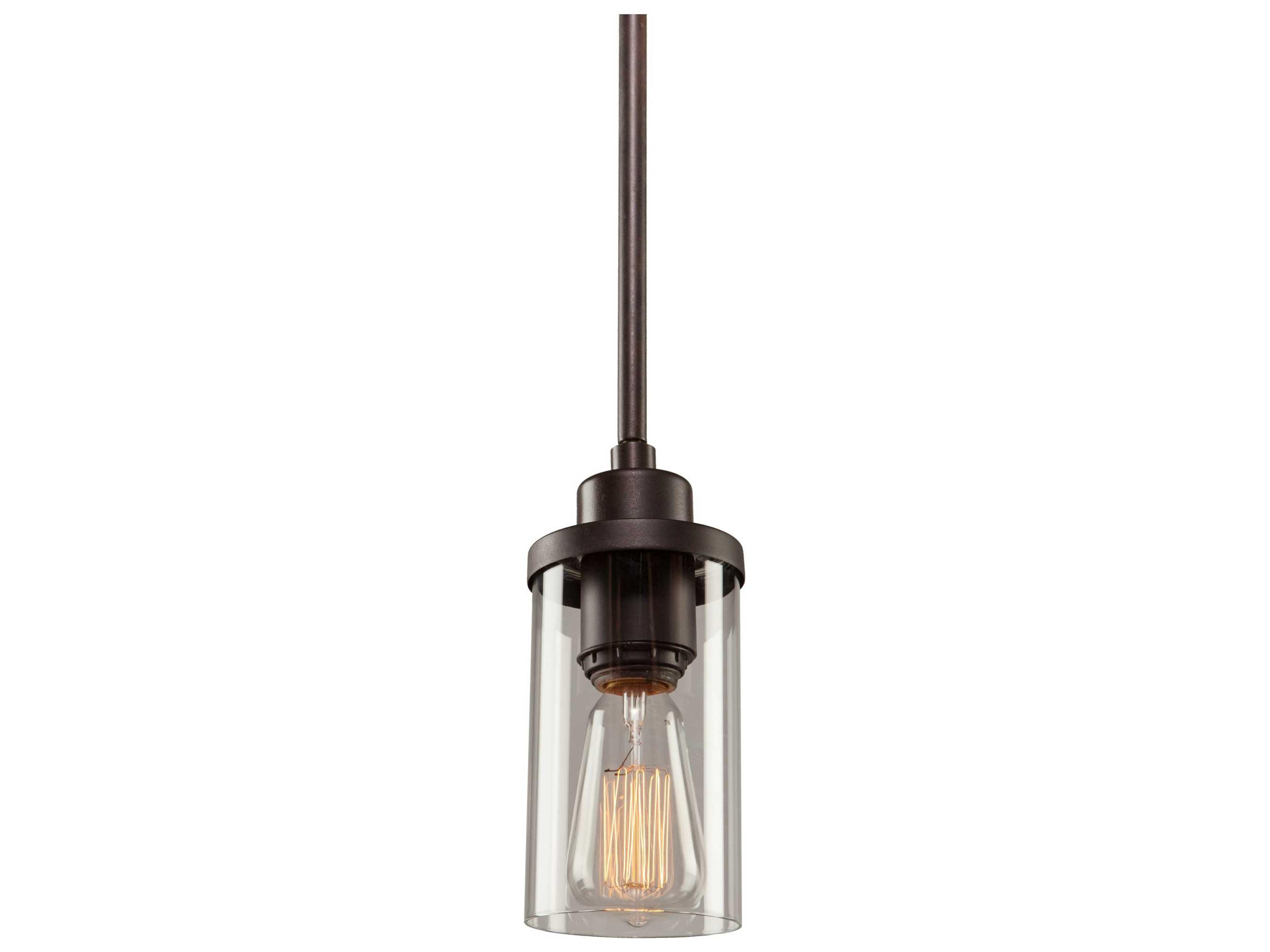 Mini Pendant Light Menlo Park Oil Rubbed Bronze Clear Glass