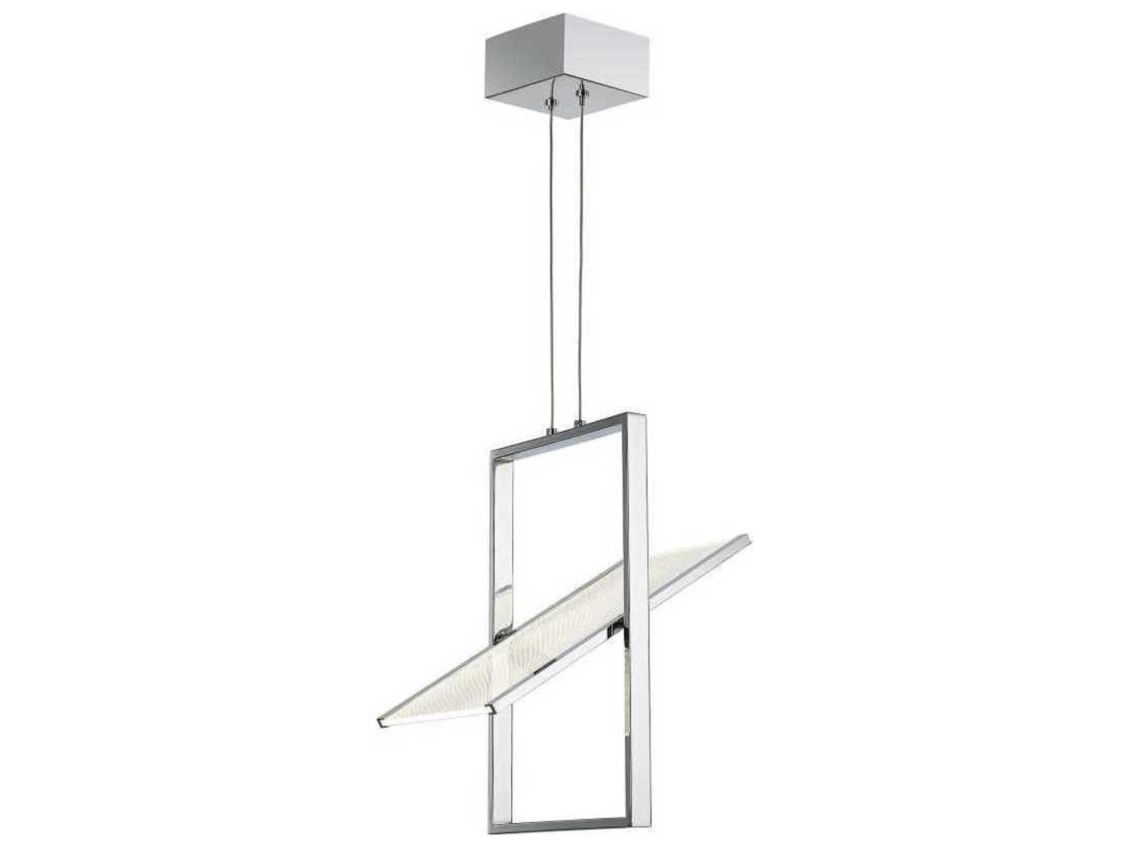 Artcraft Palo Alto 1-Light Chrome Glass LED Geometric Mini Pendant