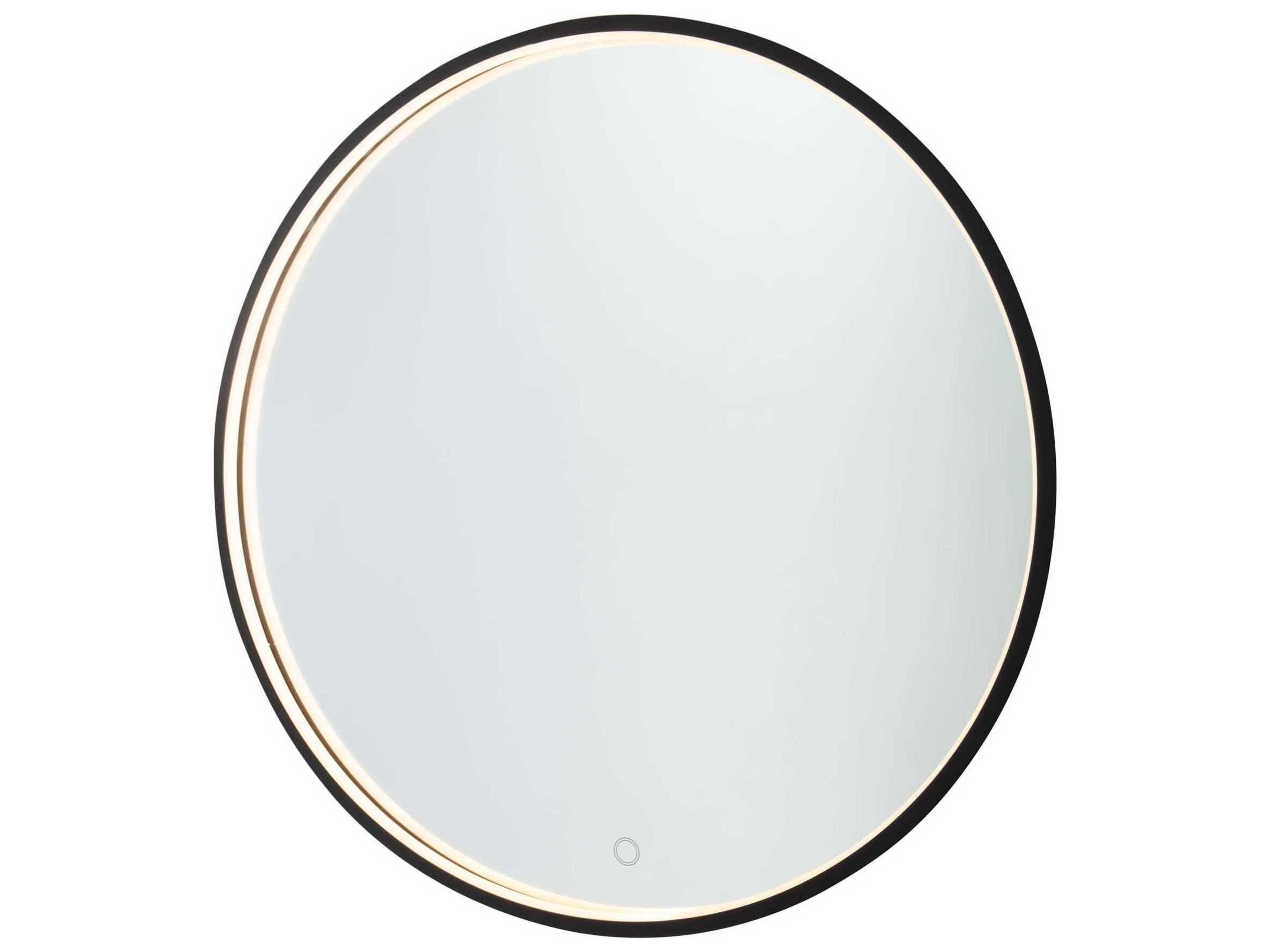 Reflections Round LED Mirror 32-Inch Matte Black