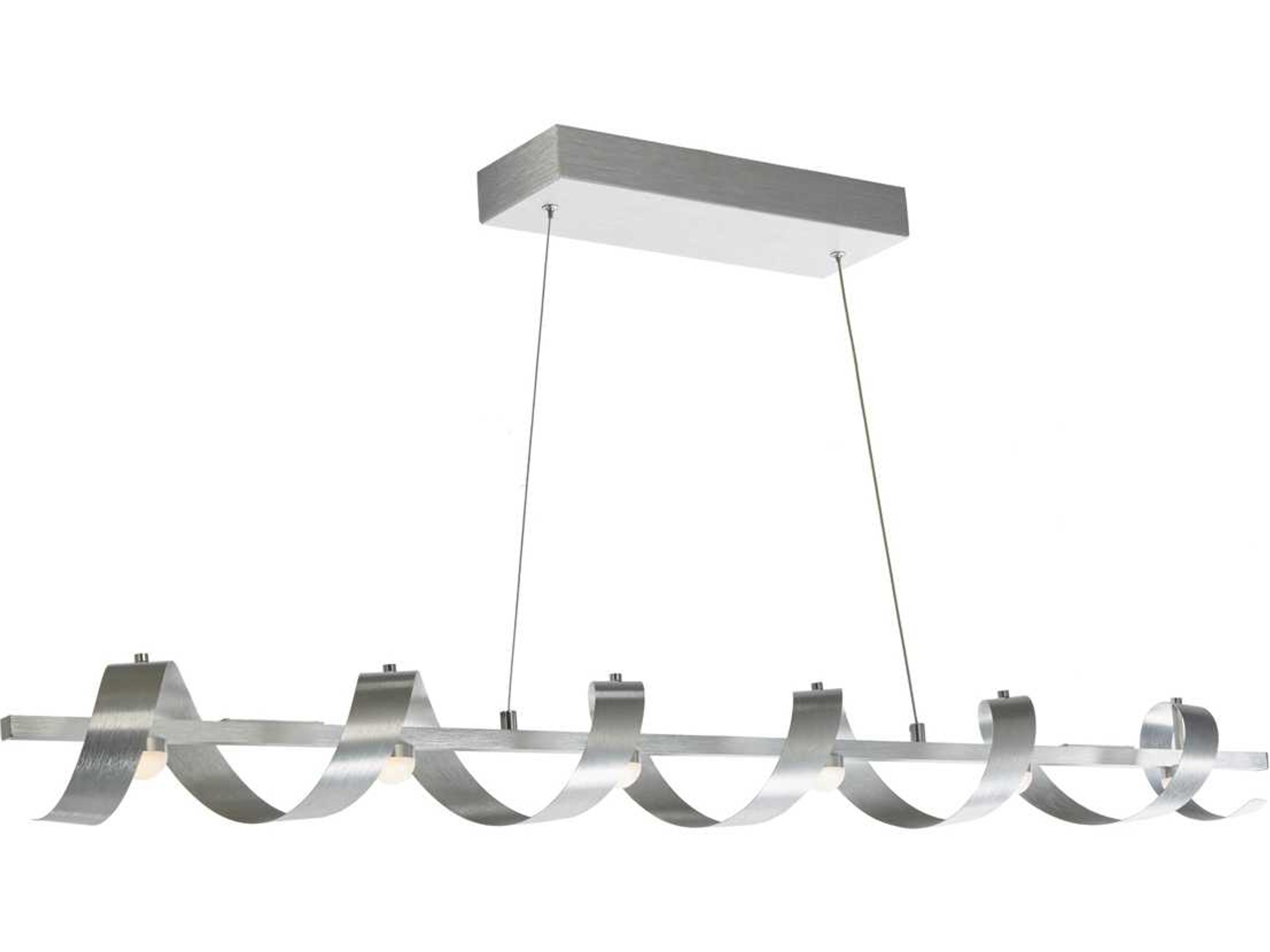 Rolling Hills LED Island Pendant in Brushed Aluminum