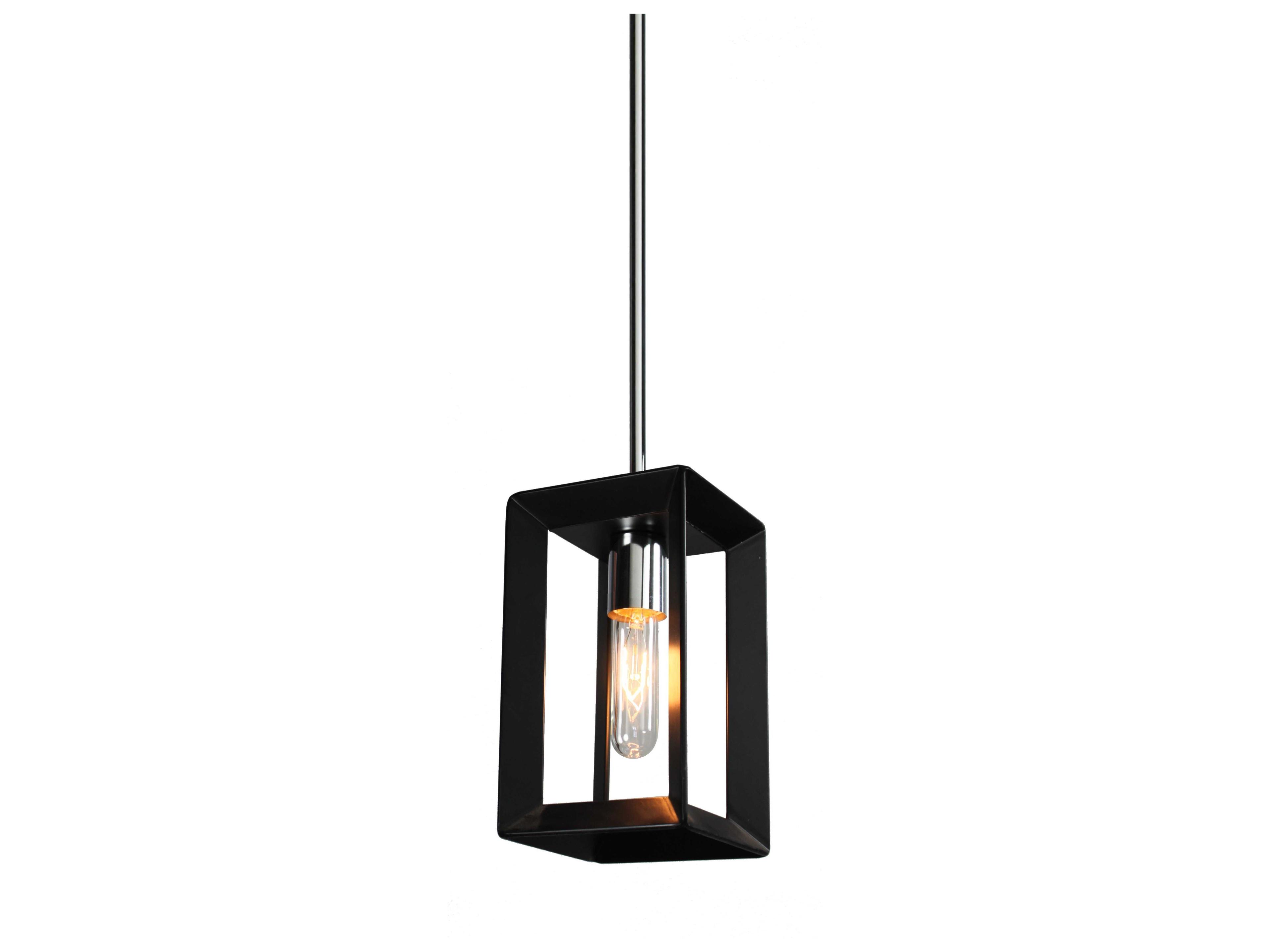 Artcraft Vineyard 1-Light Black Chrome LED Geometric Mini Pendant