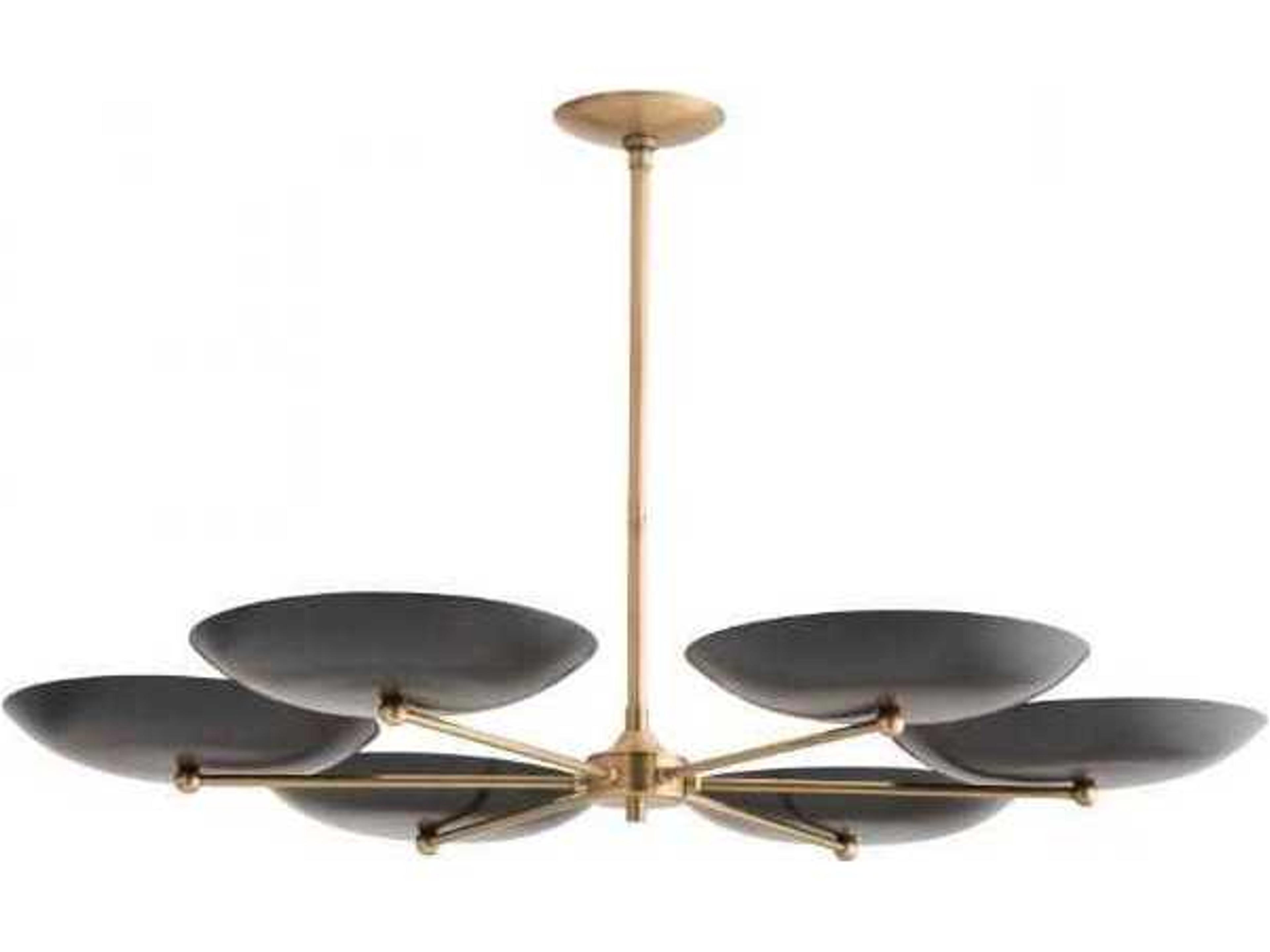 Griffith 6-Light Antique Brass and Bronze Chandelier