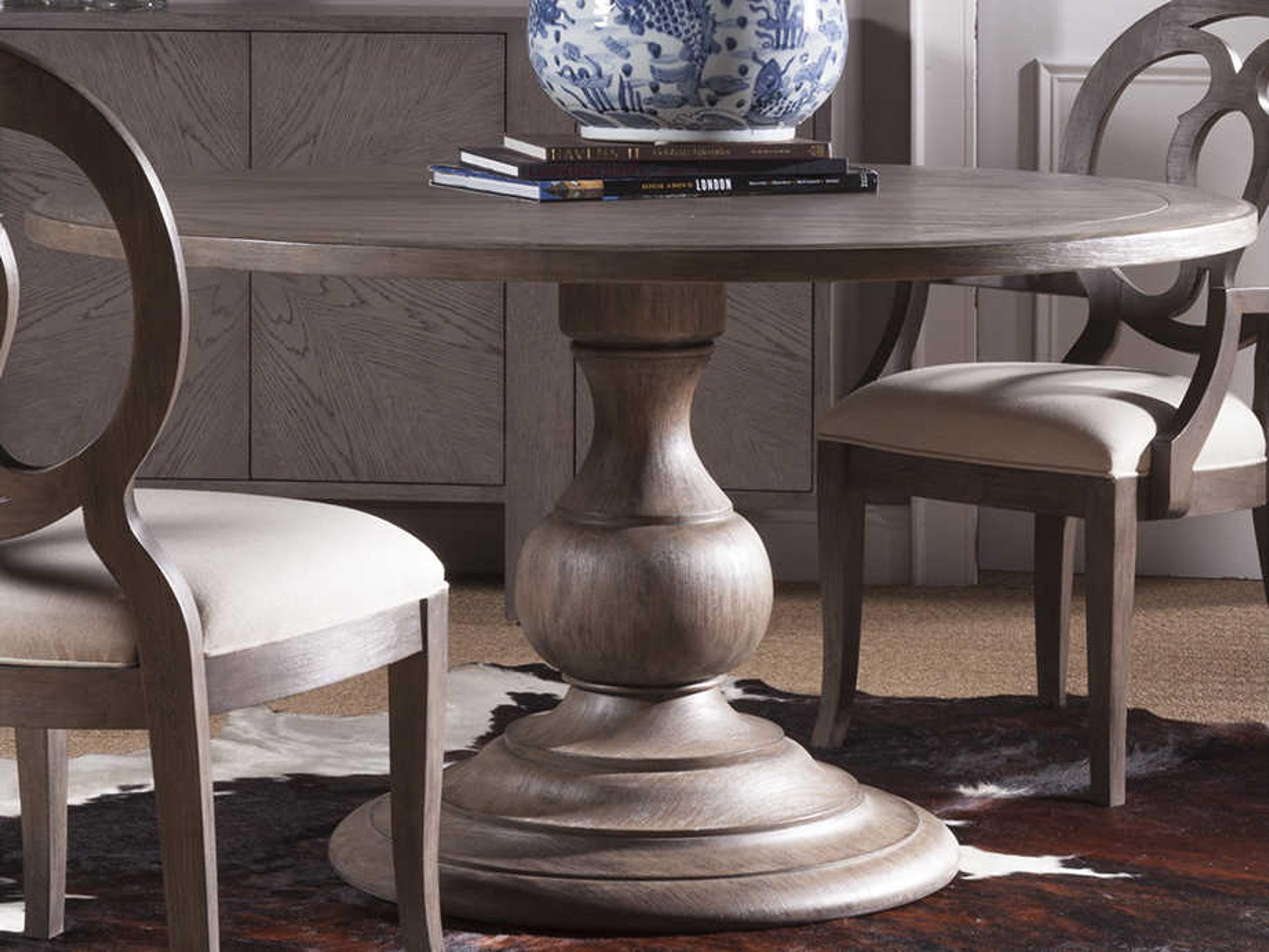 Artistica Axiom Round Wood Grigio Dining Table