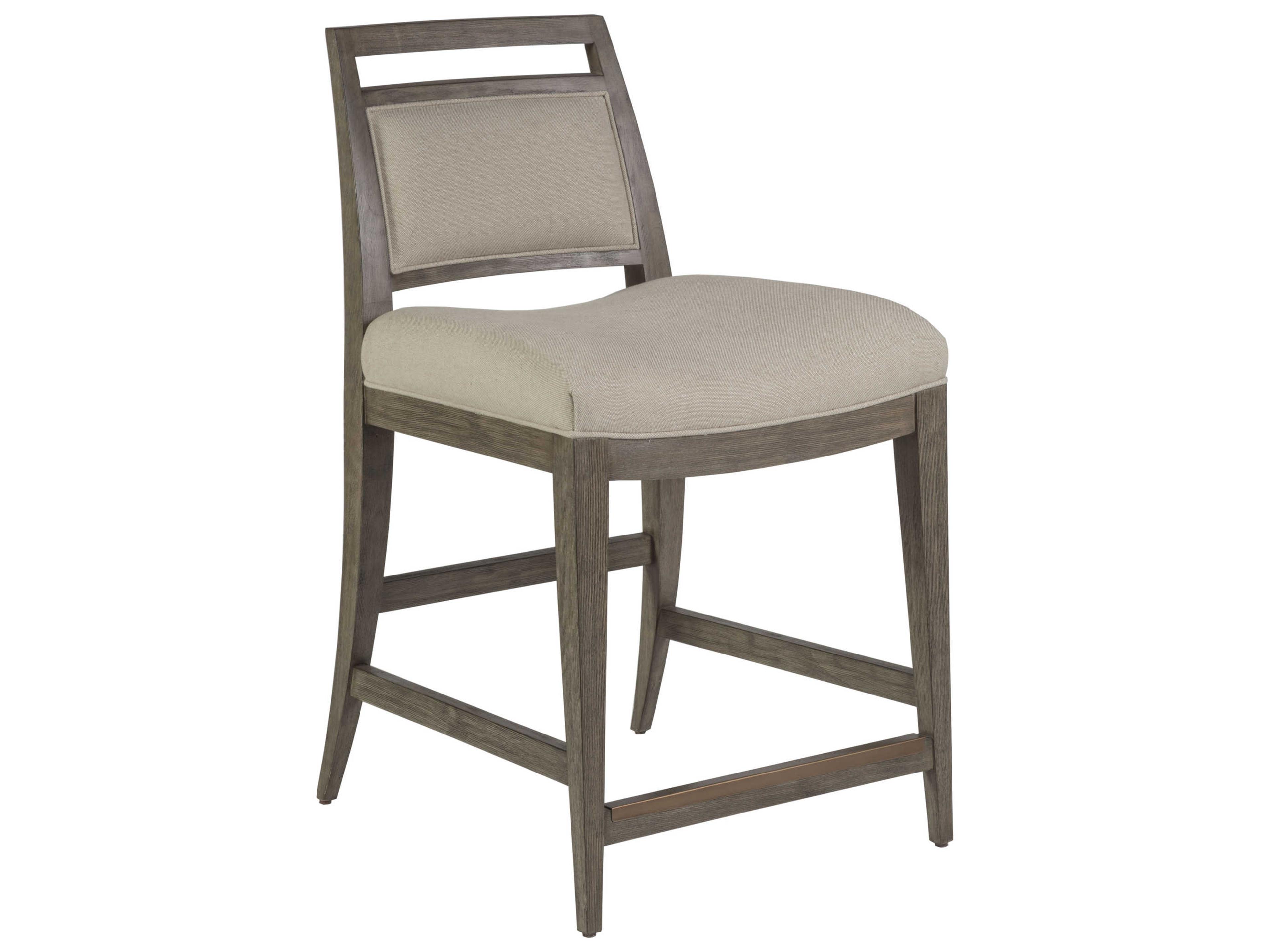 Cohesion Program Nico Upholstered Hardwood Grigio Counter Stool