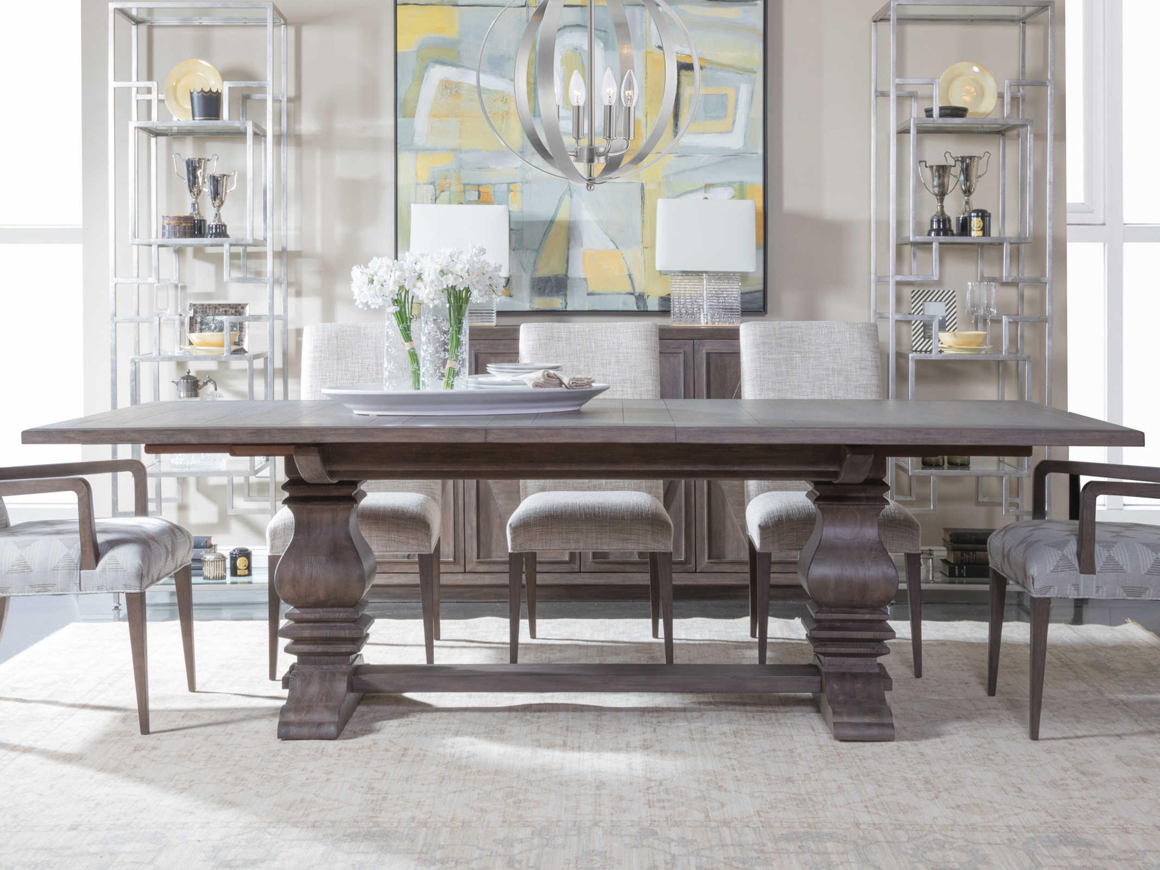 Artistica Cohesion Program Axiom Rectangular Wood Antico Dining Table