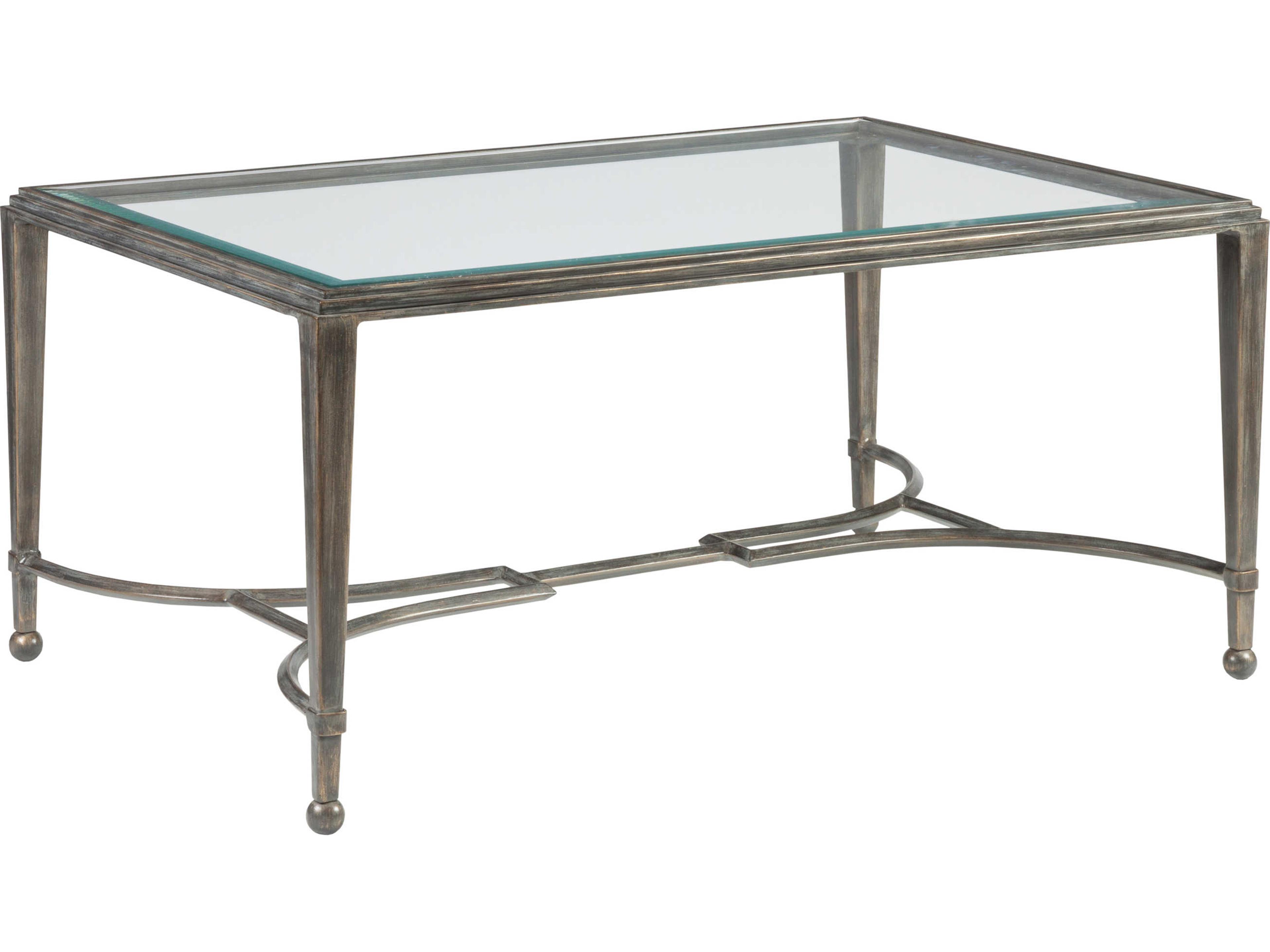 Metal Designs Sangiovese Rectangular Glass Cocktail Table