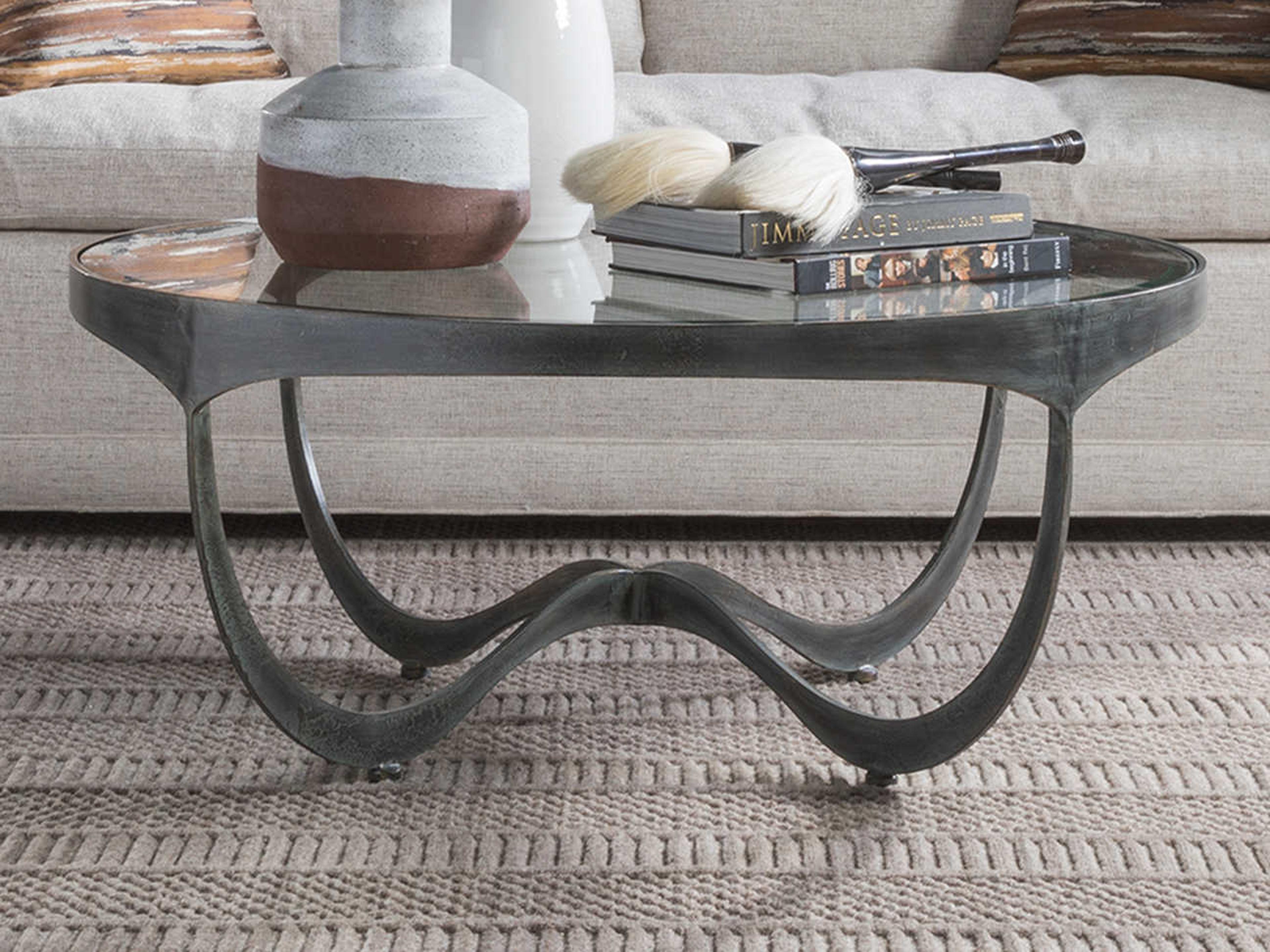 Artistica Metal Designs Sophie Round Glass Cocktail Table