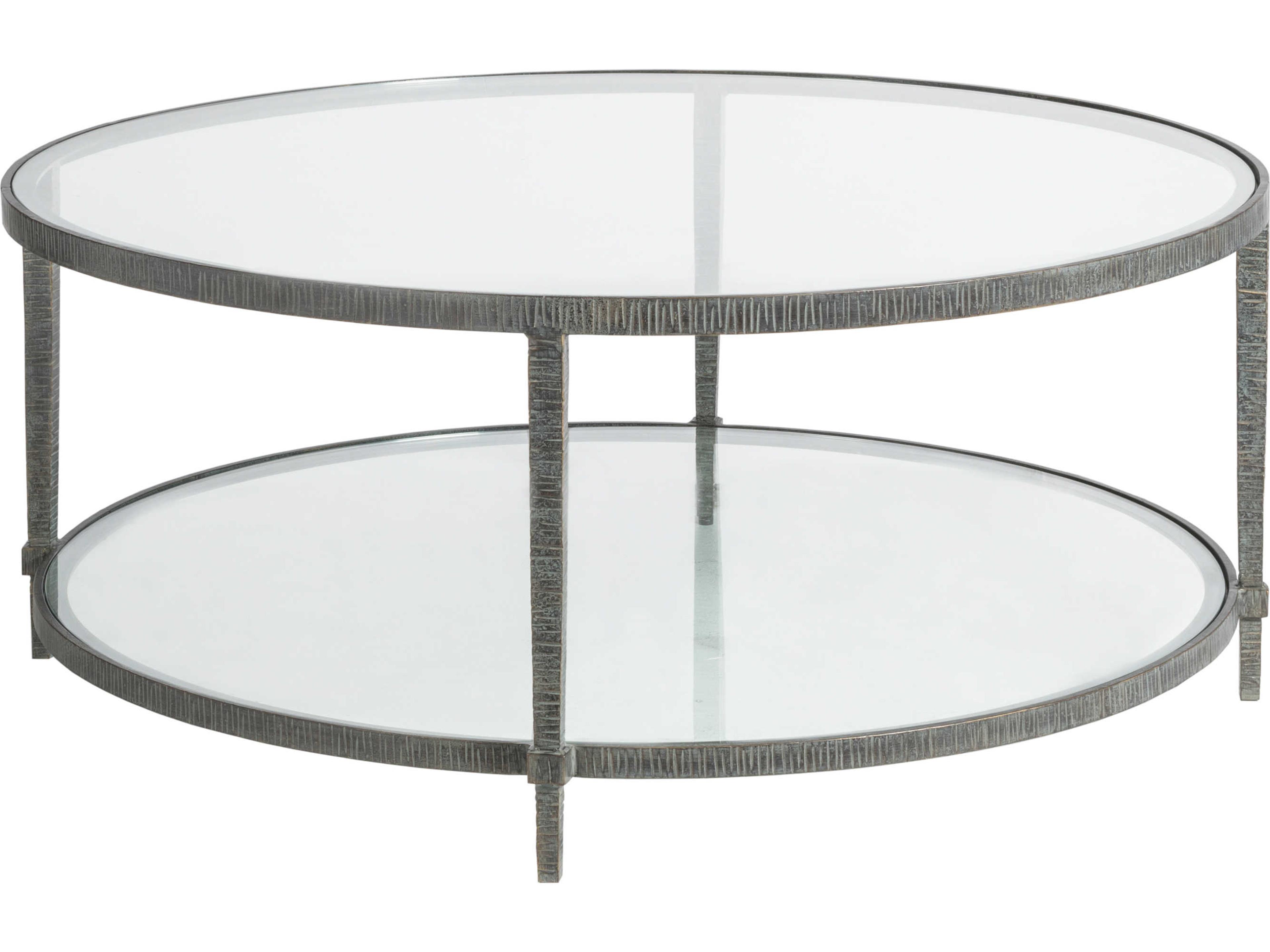 Artistica Metal Designs Claret Round Glass Cocktail Table
