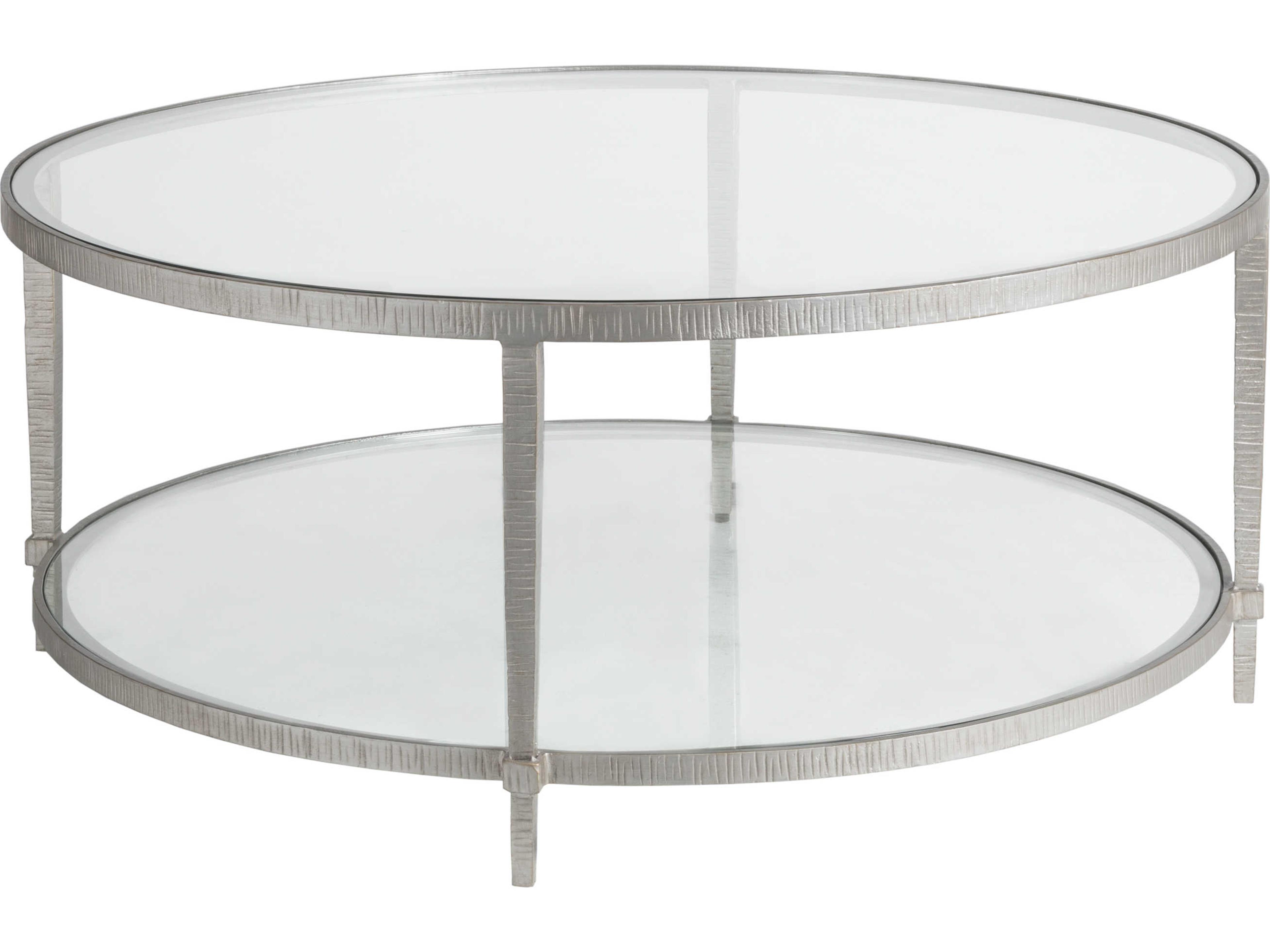 Artistica Metal Designs Claret Round Glass Argento Cocktail Table