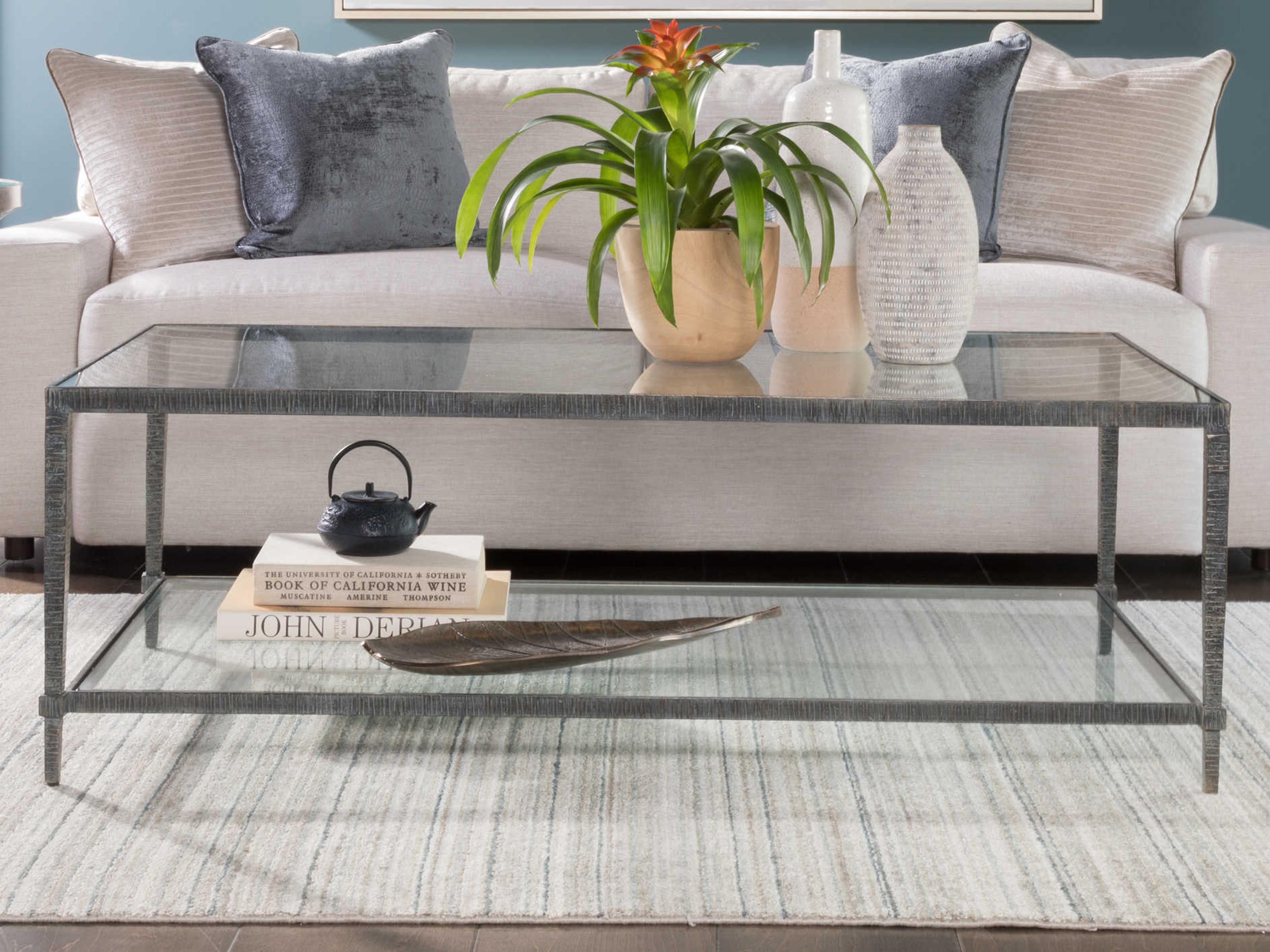 Artistica Metal Designs Claret Rectangular Glass Cocktail Table