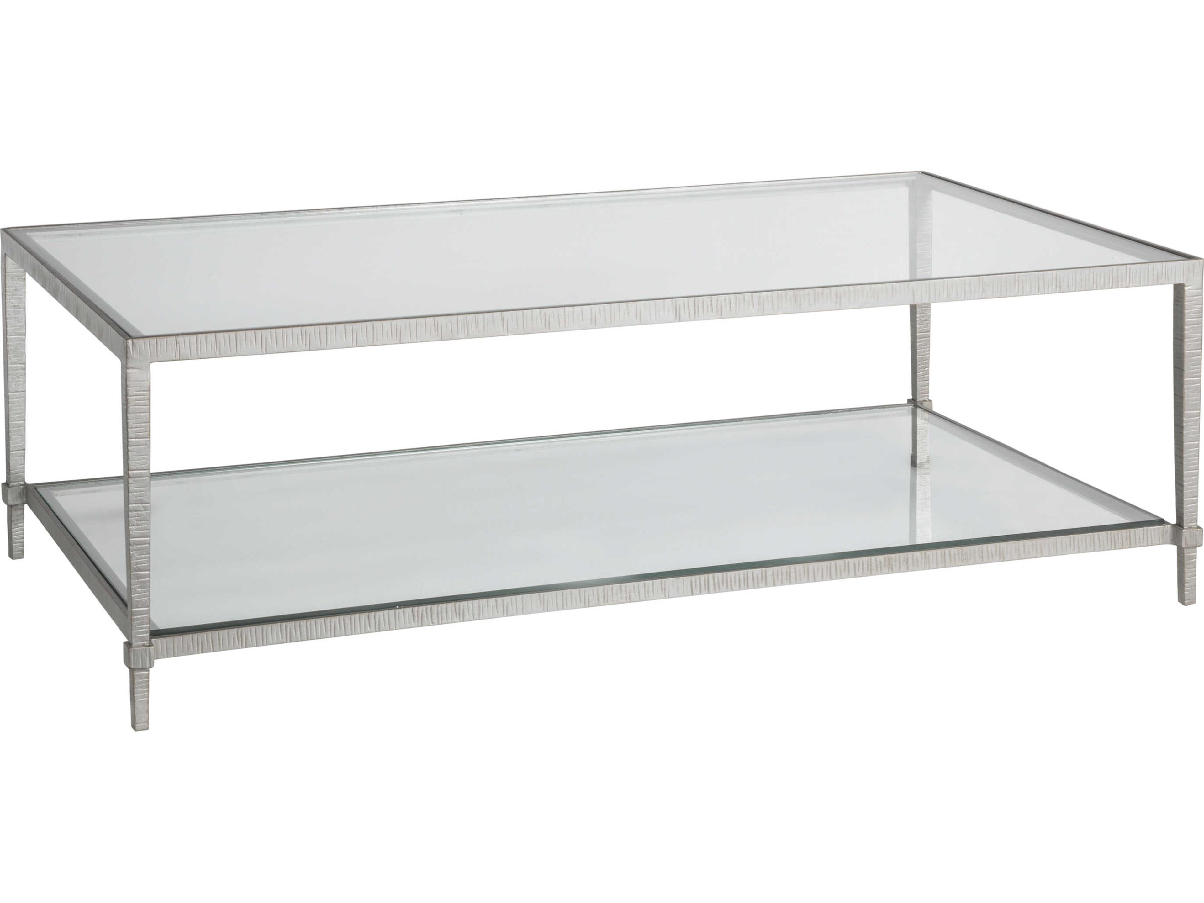Metal Designs Claret Rectangular Glass Argento Cocktail Table