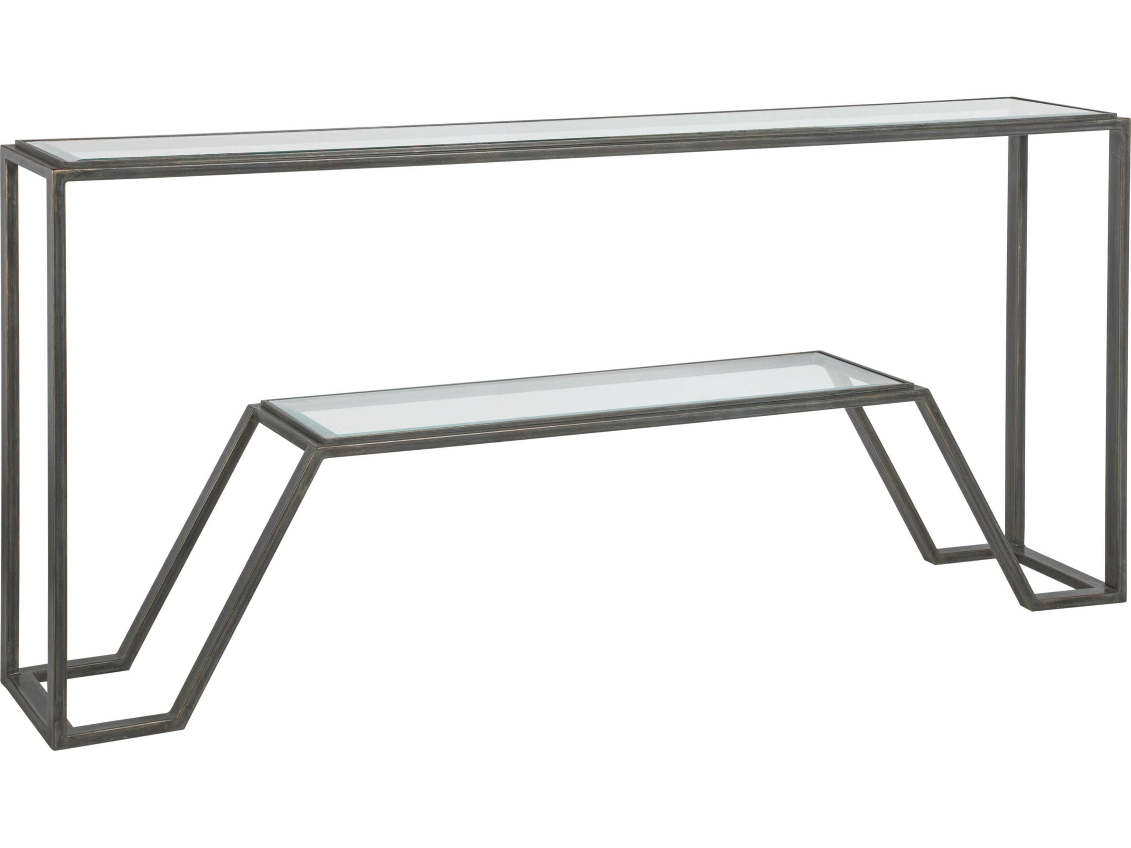 Metal Designs Byron Rectangular Glass Console Table