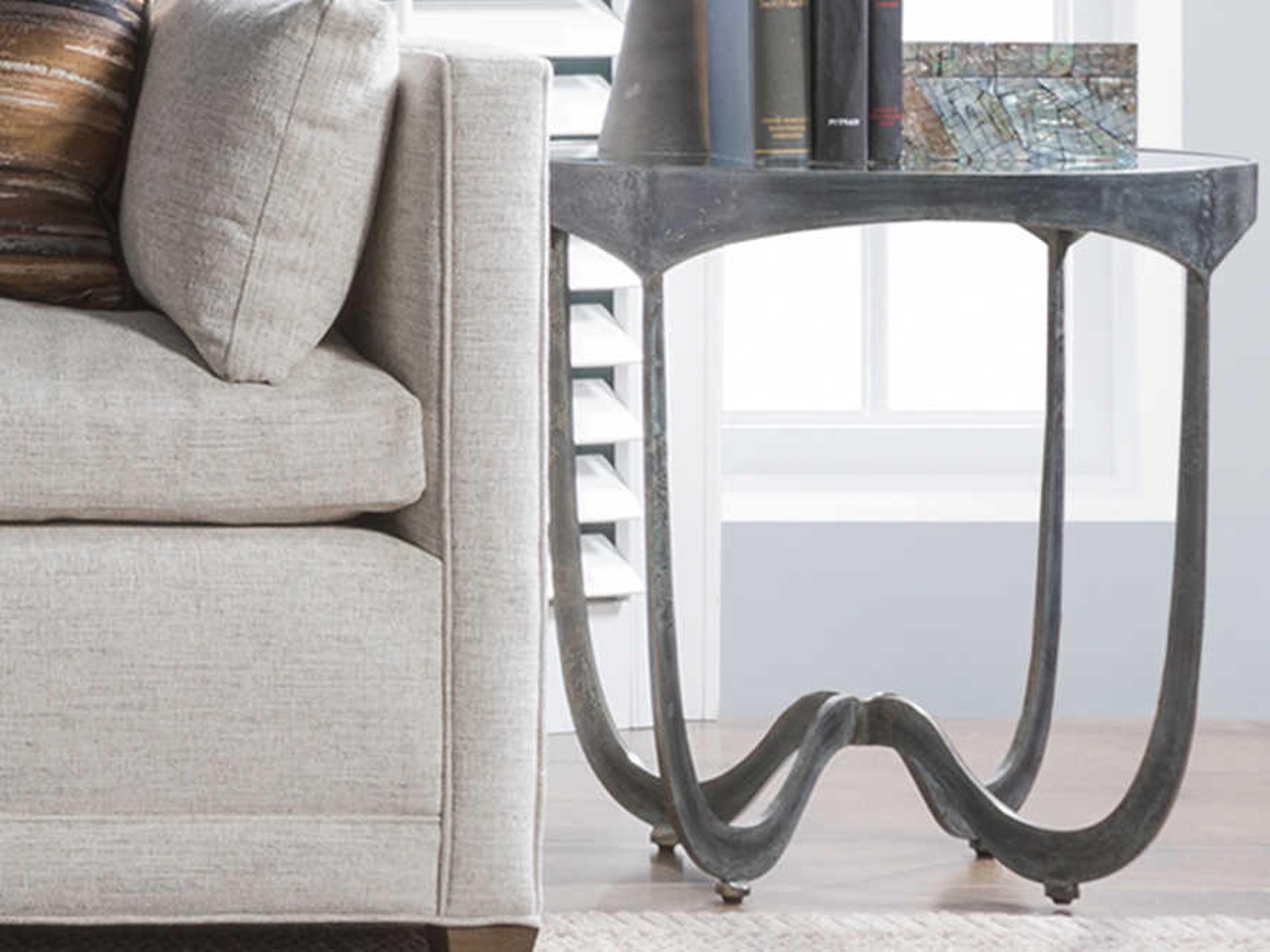 Artistica Metal Designs Sophie Round Glass End Table