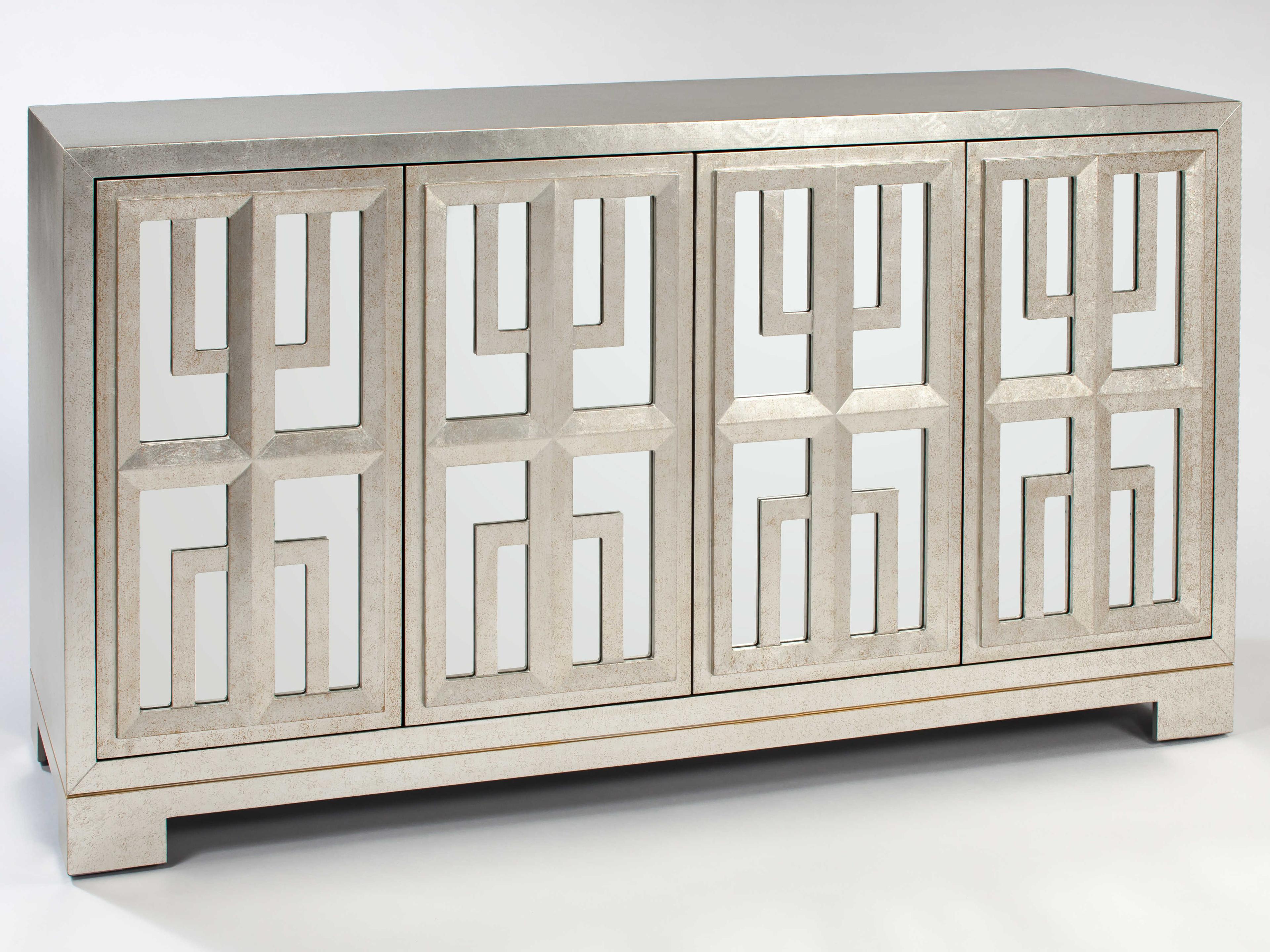 68'' Wormn Silver Light Champagne Brush Sideboard