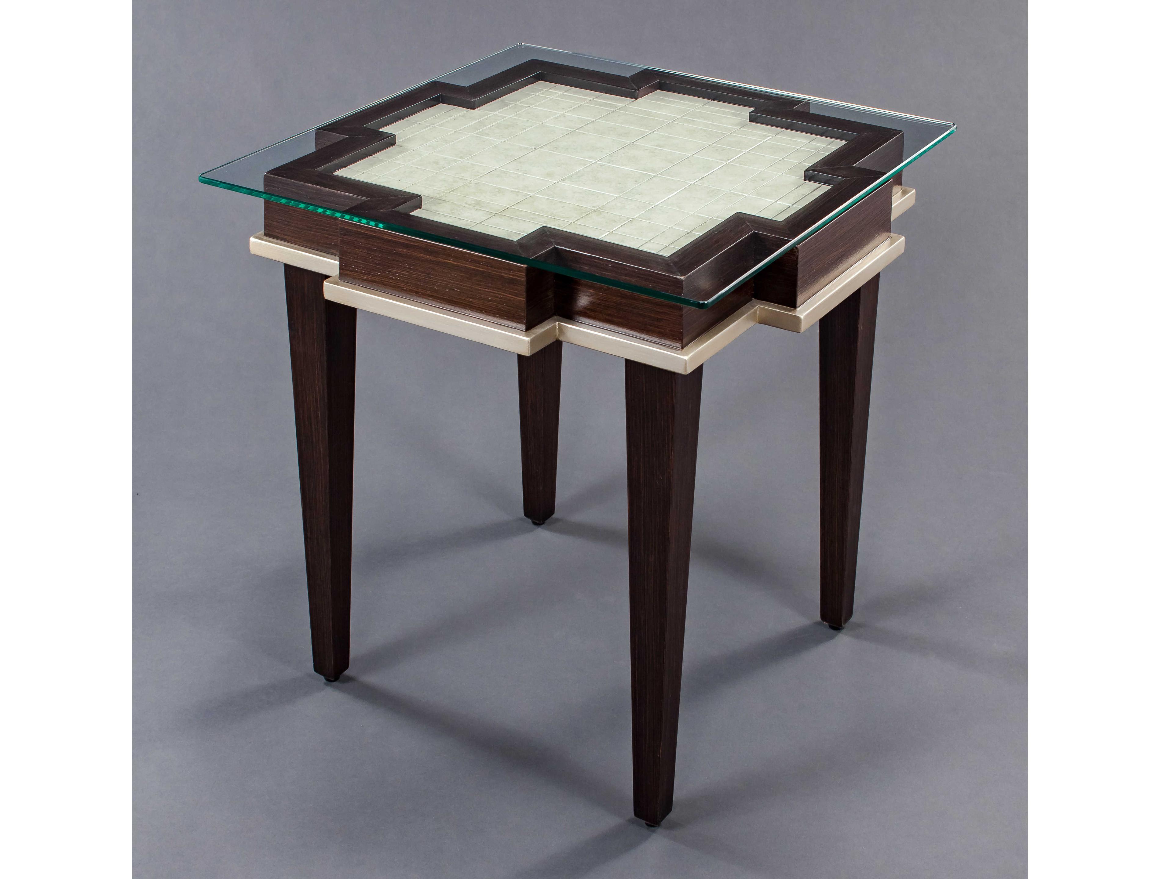 Square Glass Tobacco End Table