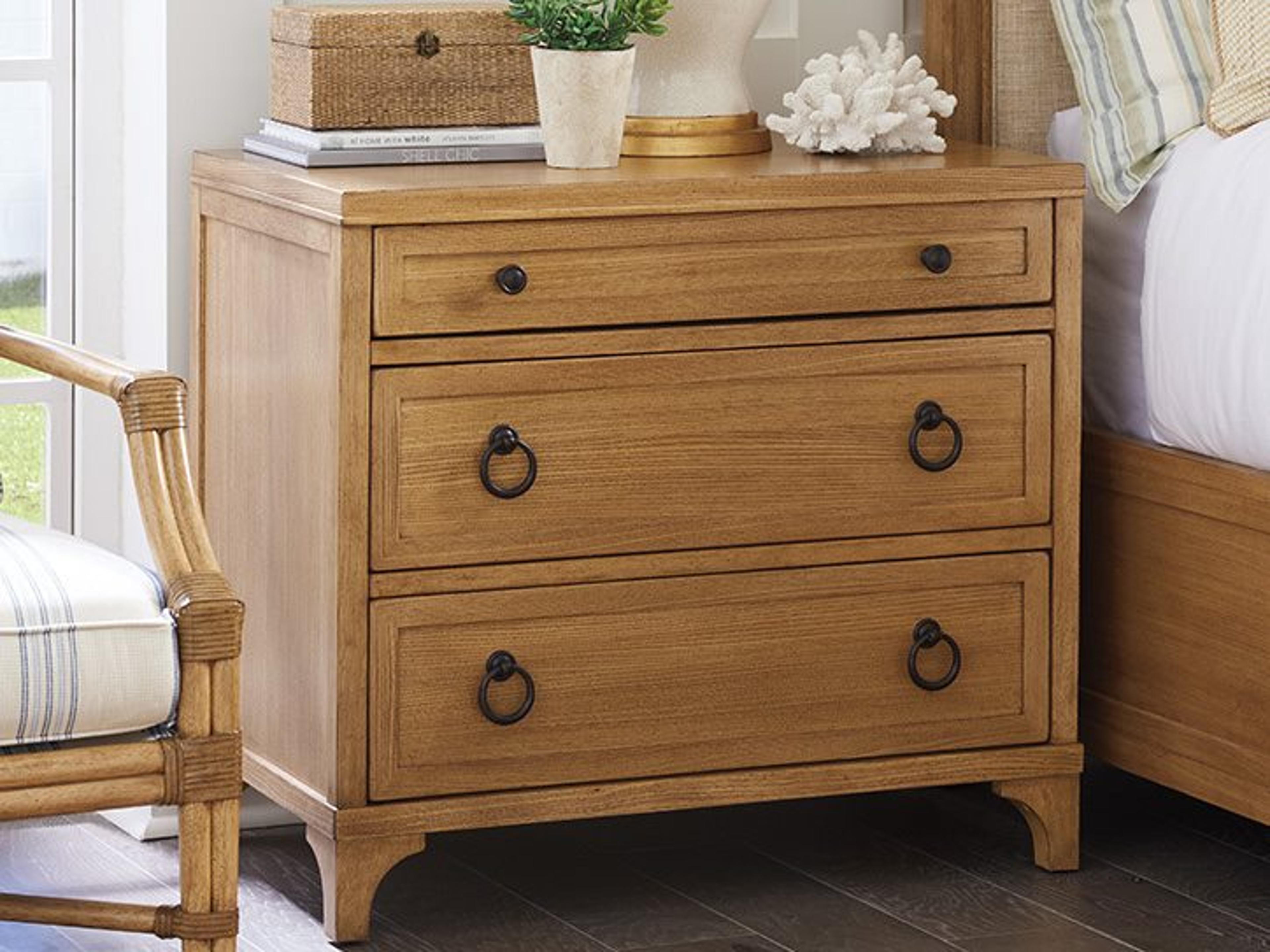Barclay Butera Newport Cliff 3-Drawers Brown Nightstand