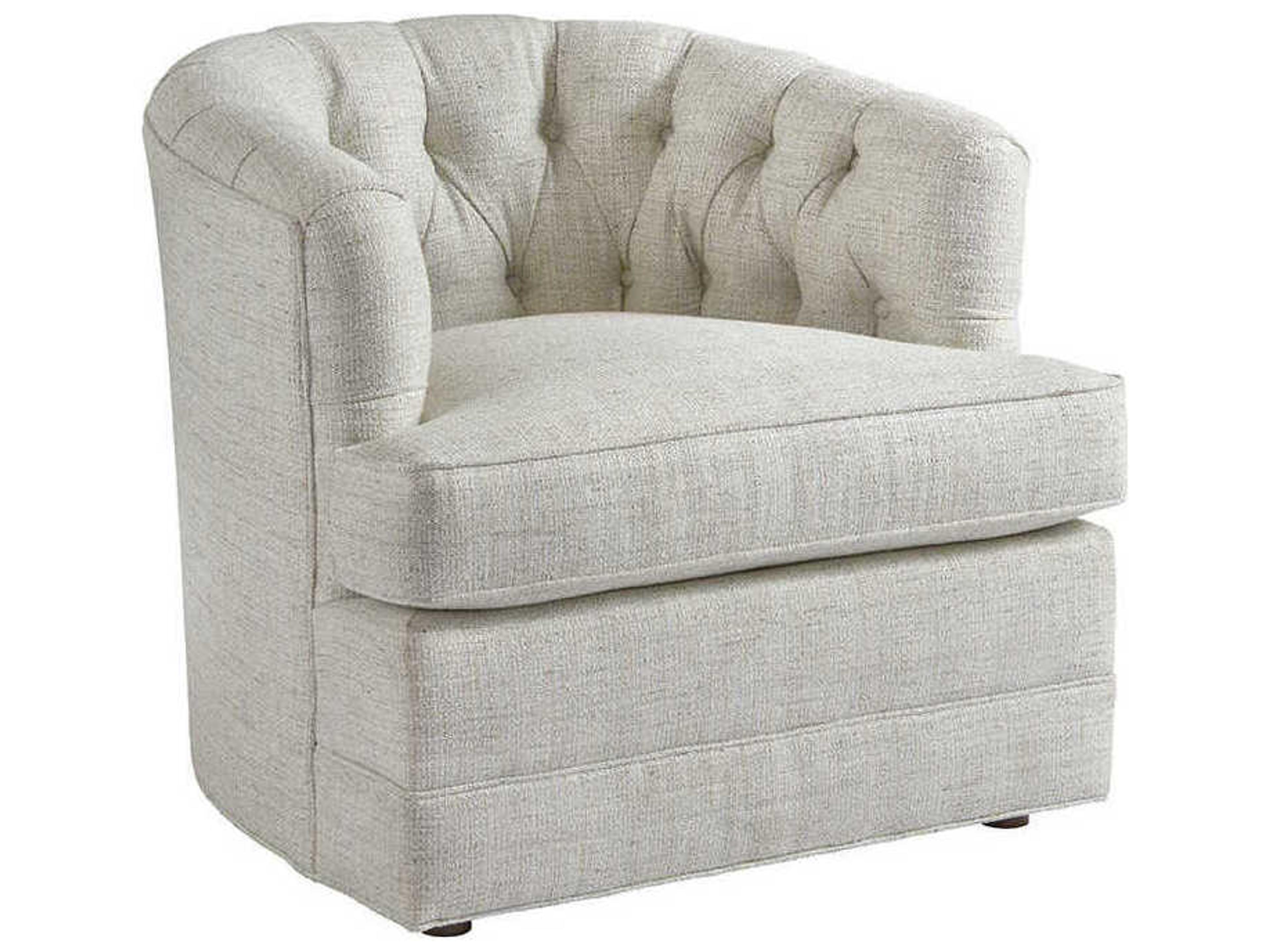 Barclay Butera Upholstery Cliffhaven Gray Fabric Tufted Accent Chair