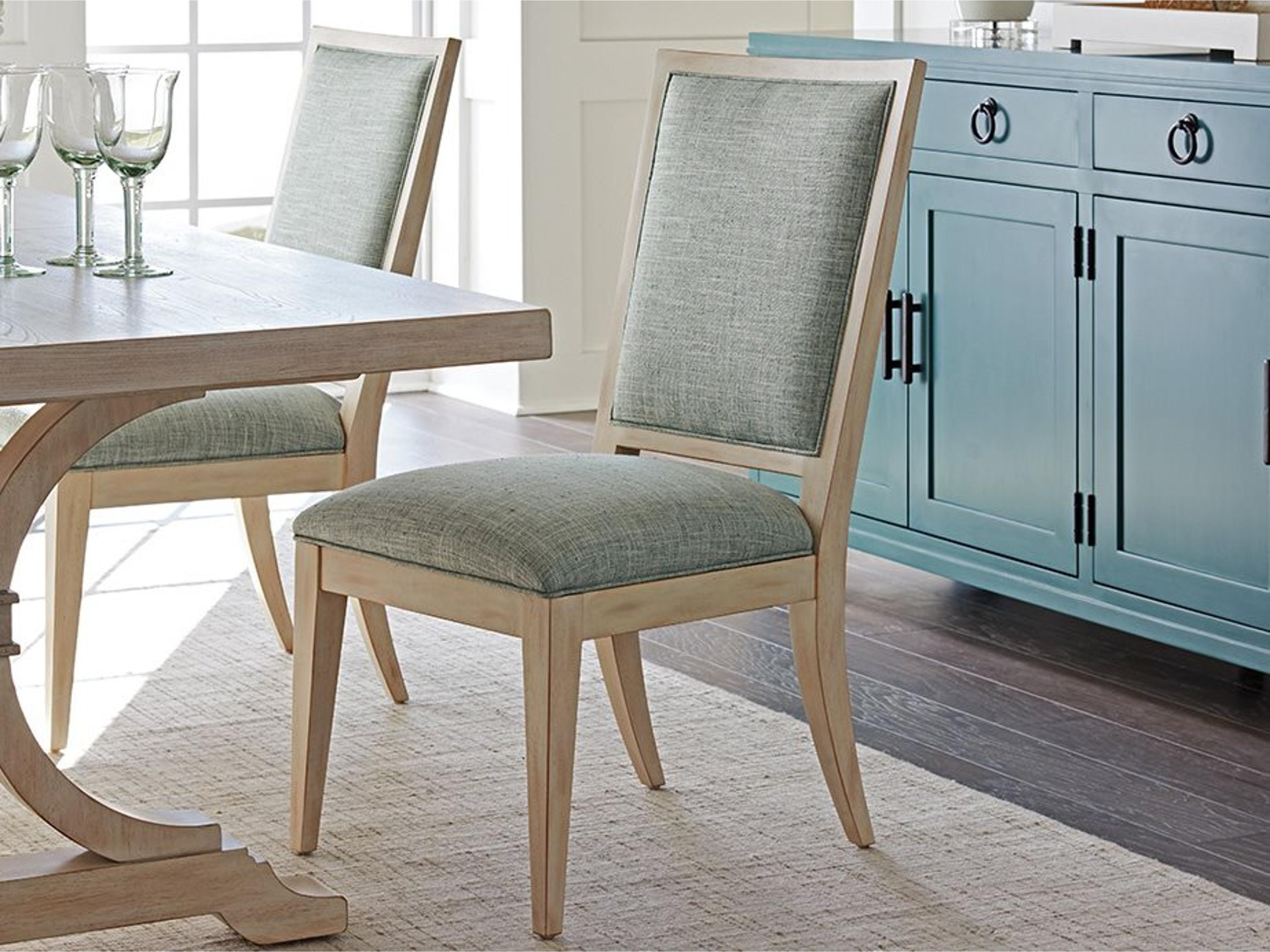 Barclay Butera Newport Eastbluff Blue Upholstered Side Dining Chair