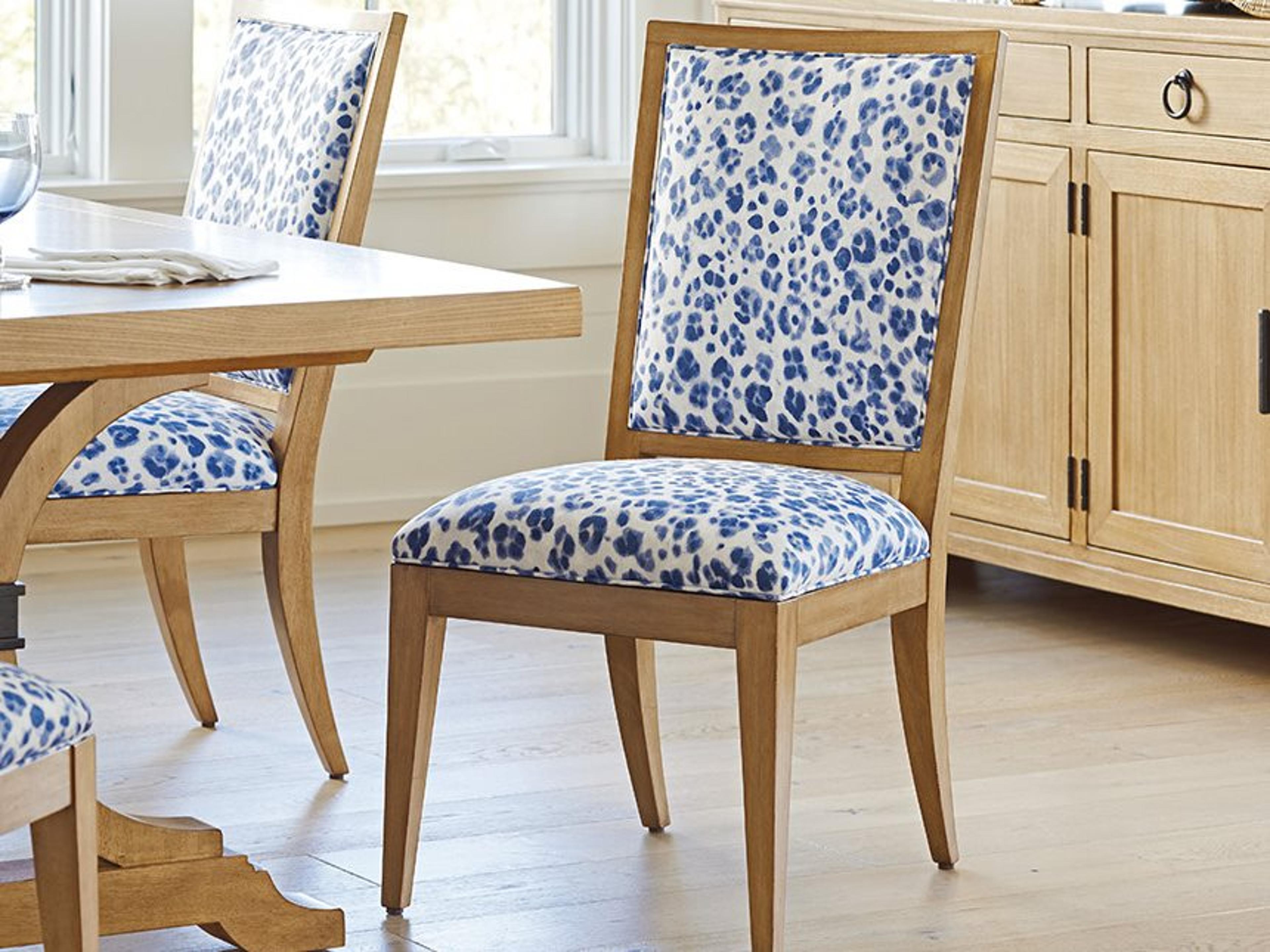 Barclay Butera Newport Blue Upholstered Side Dining Chair