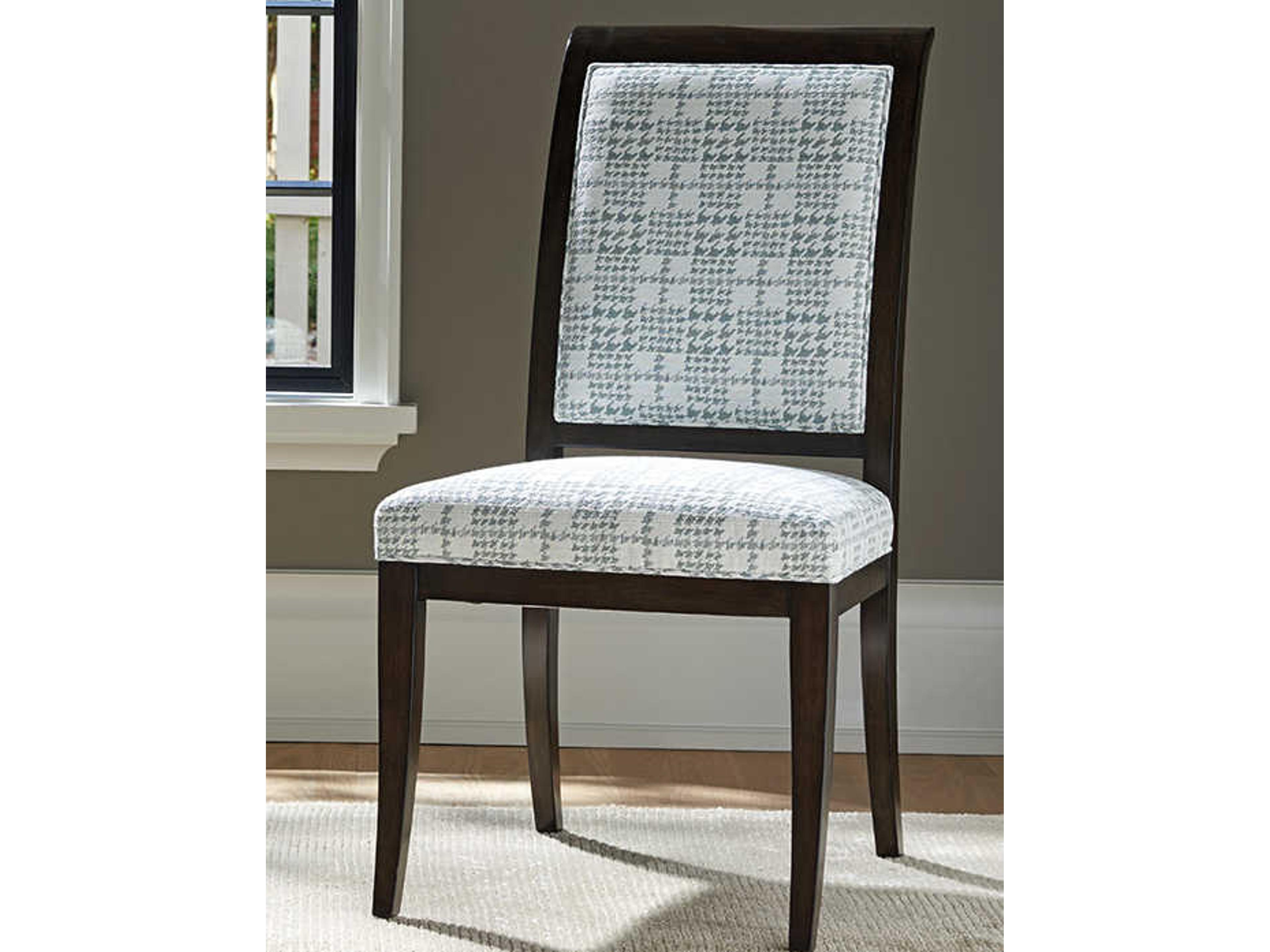 Barclay Butera Brentwood Kathryn Leather Brown Upholstered Side Dining Chair