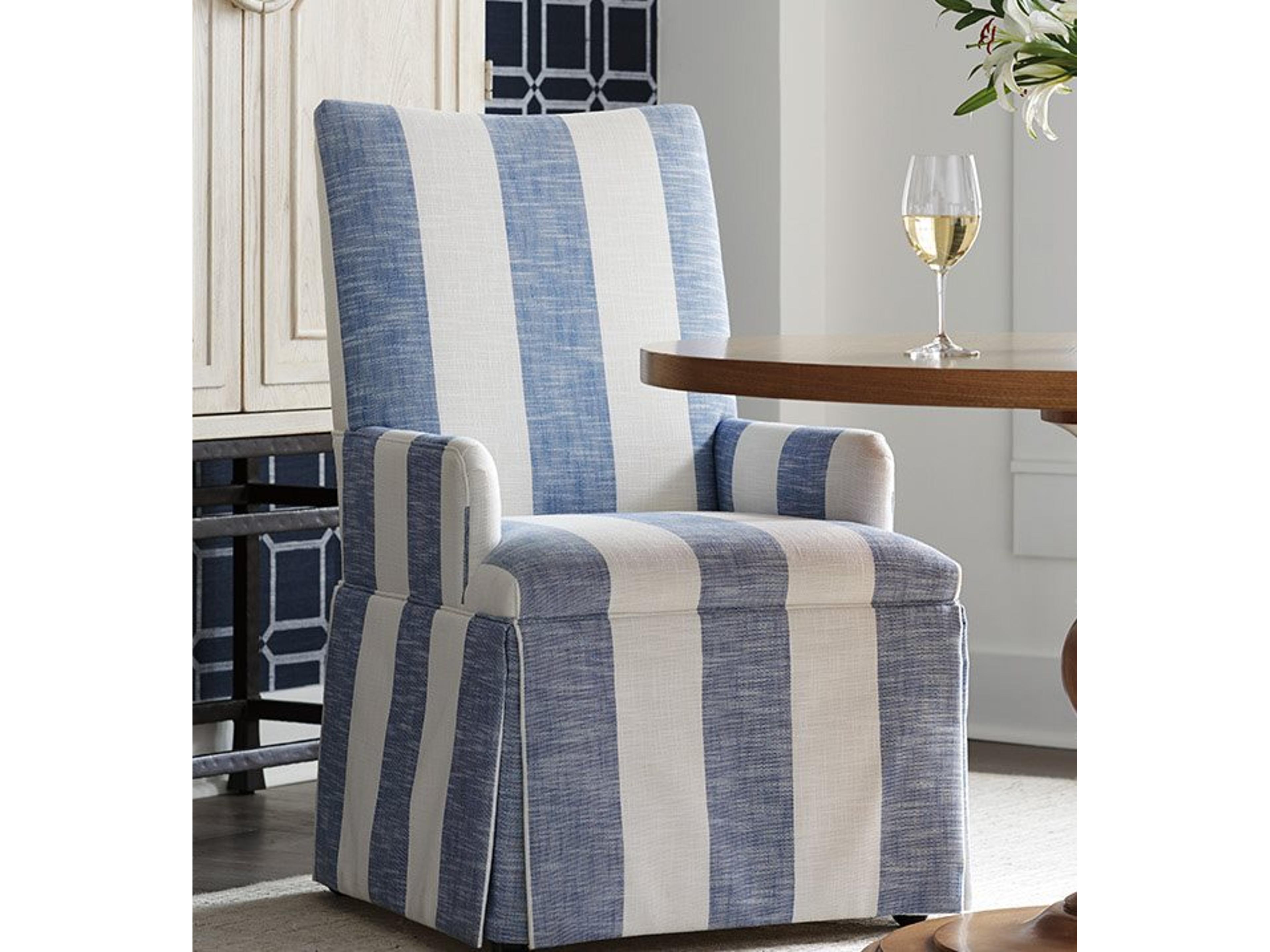 Barclay Butera Upholstery Mackenzie Beige Upholstered Arm Dining Chair