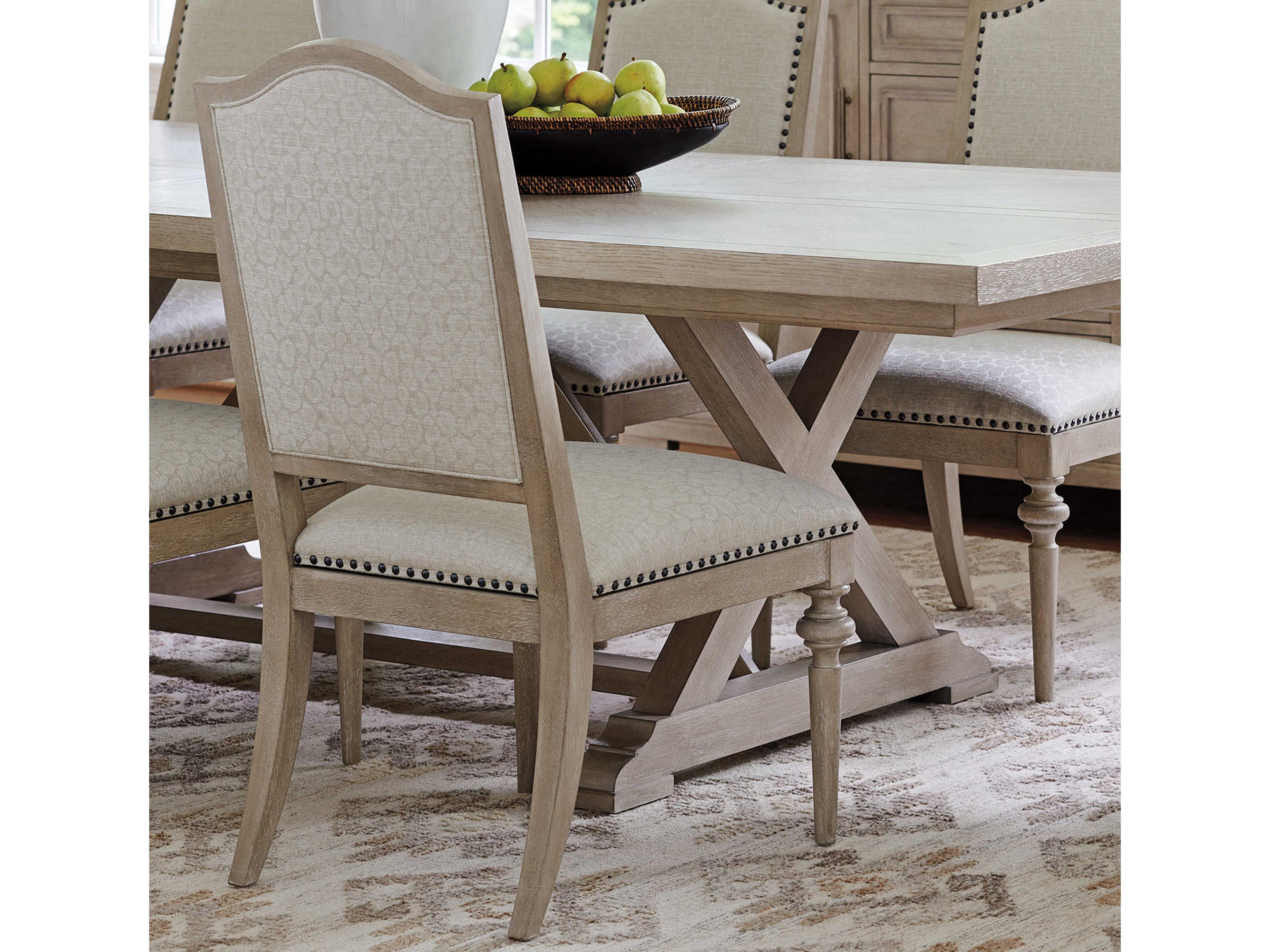 Barclay Butera Malibu Aidan Brown Upholstered Side Dining Chair