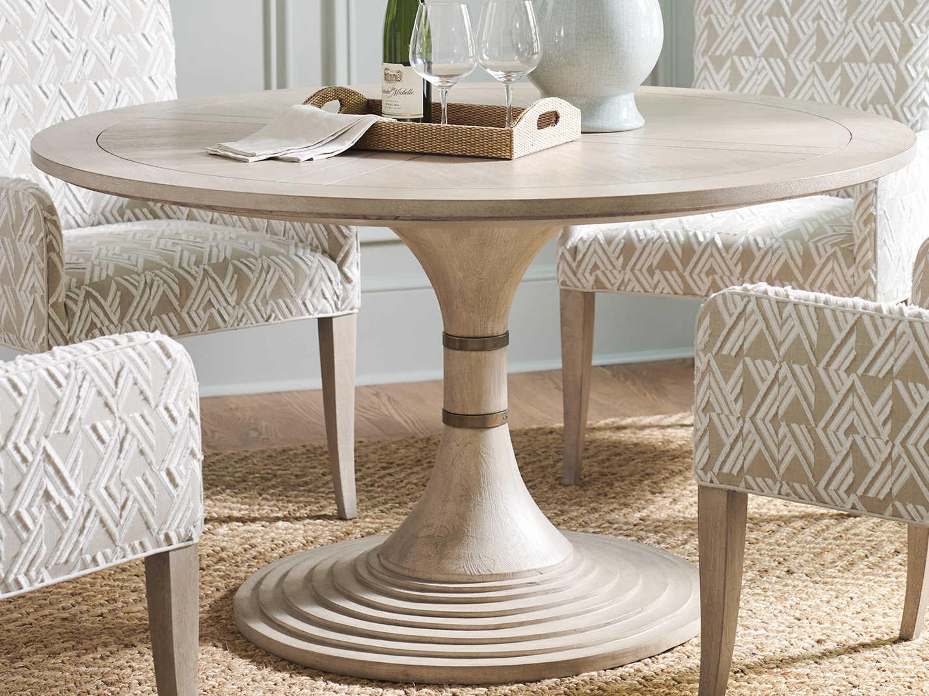 Barclay Butera Malibu Kingsport Round Wood Dining Table