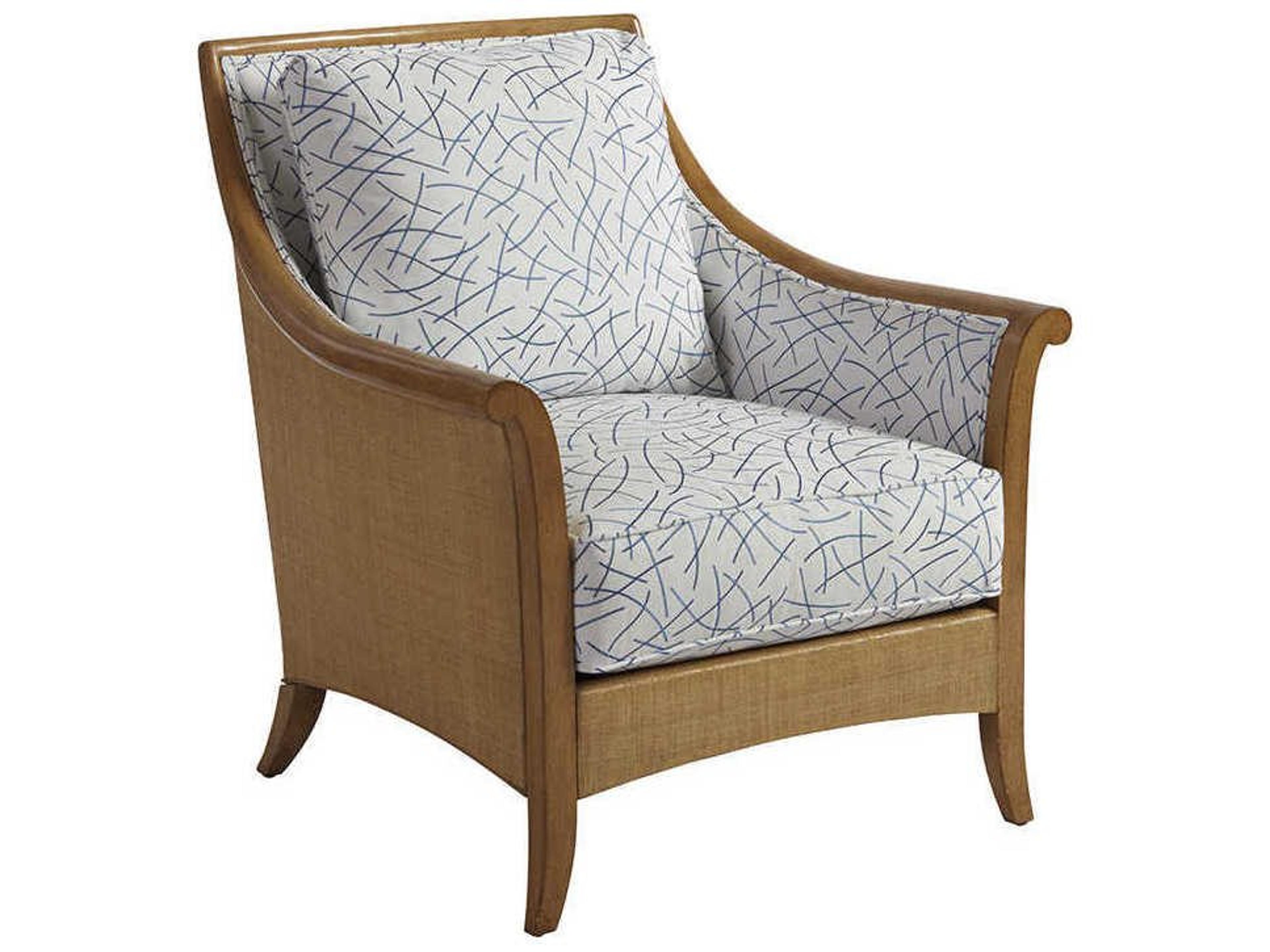 Upholstery Nantucket Raffia Fabric Accent Chair