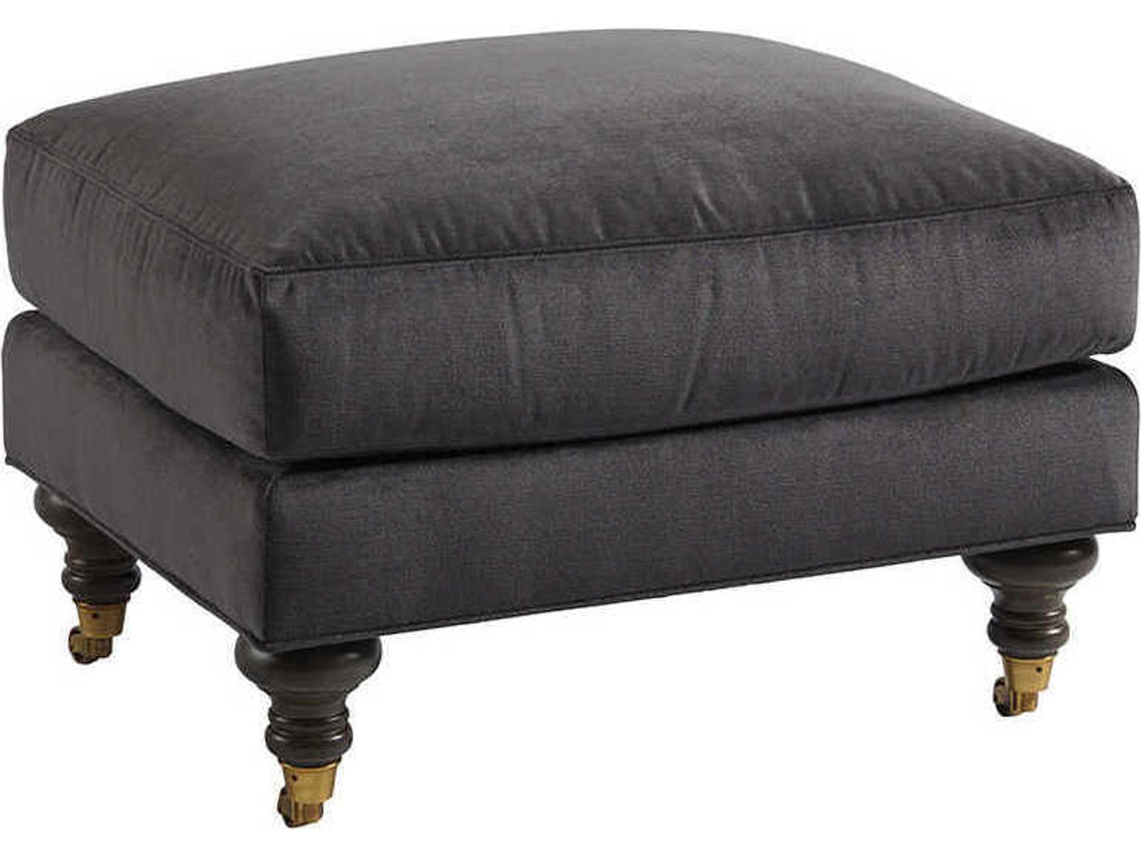Barclay Butera Upholstery Oxford Brown Upholstered Ottoman