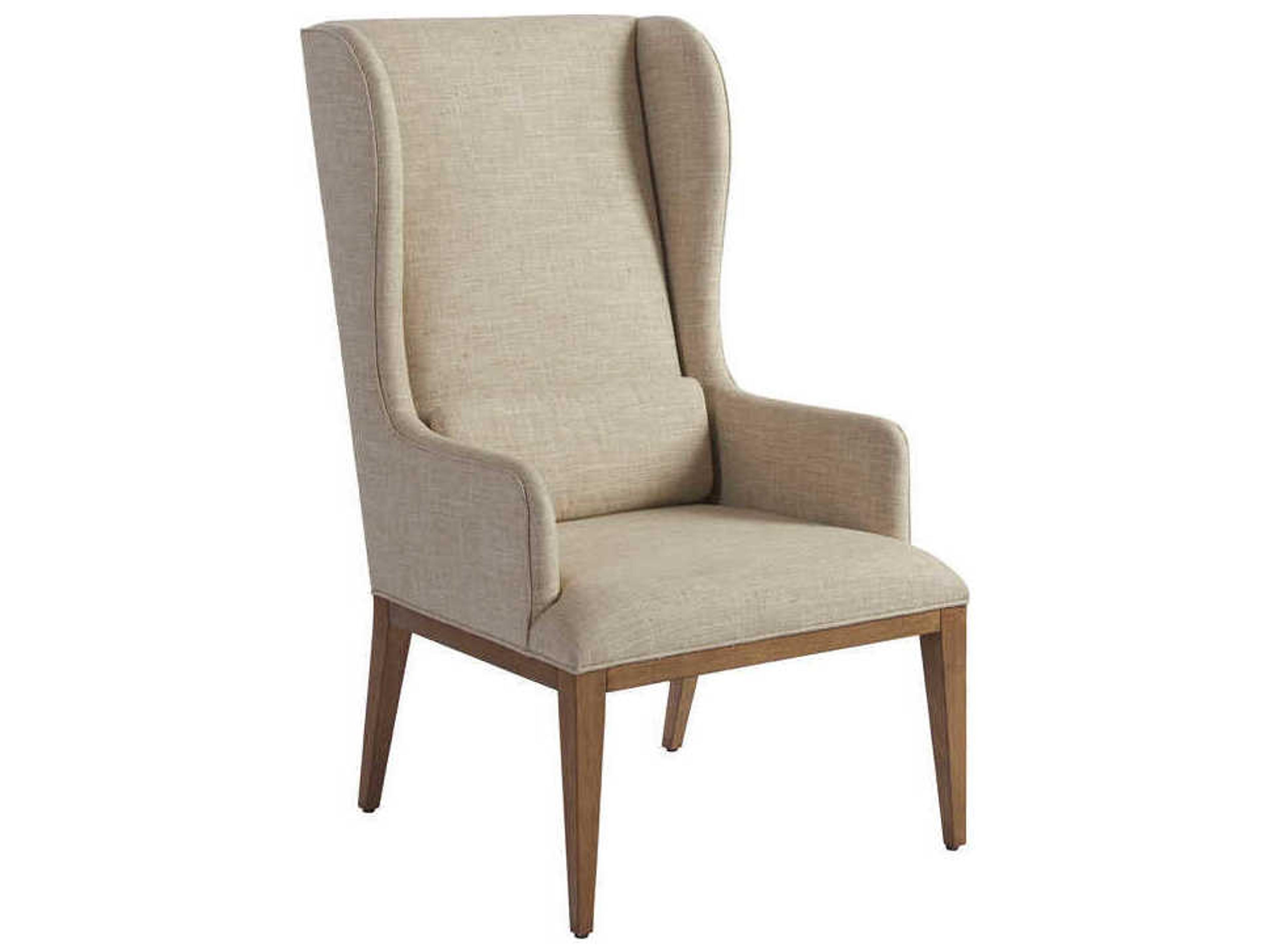 Barclay Butera Newport Seacliff Beige Upholstered Arm Dining Chair