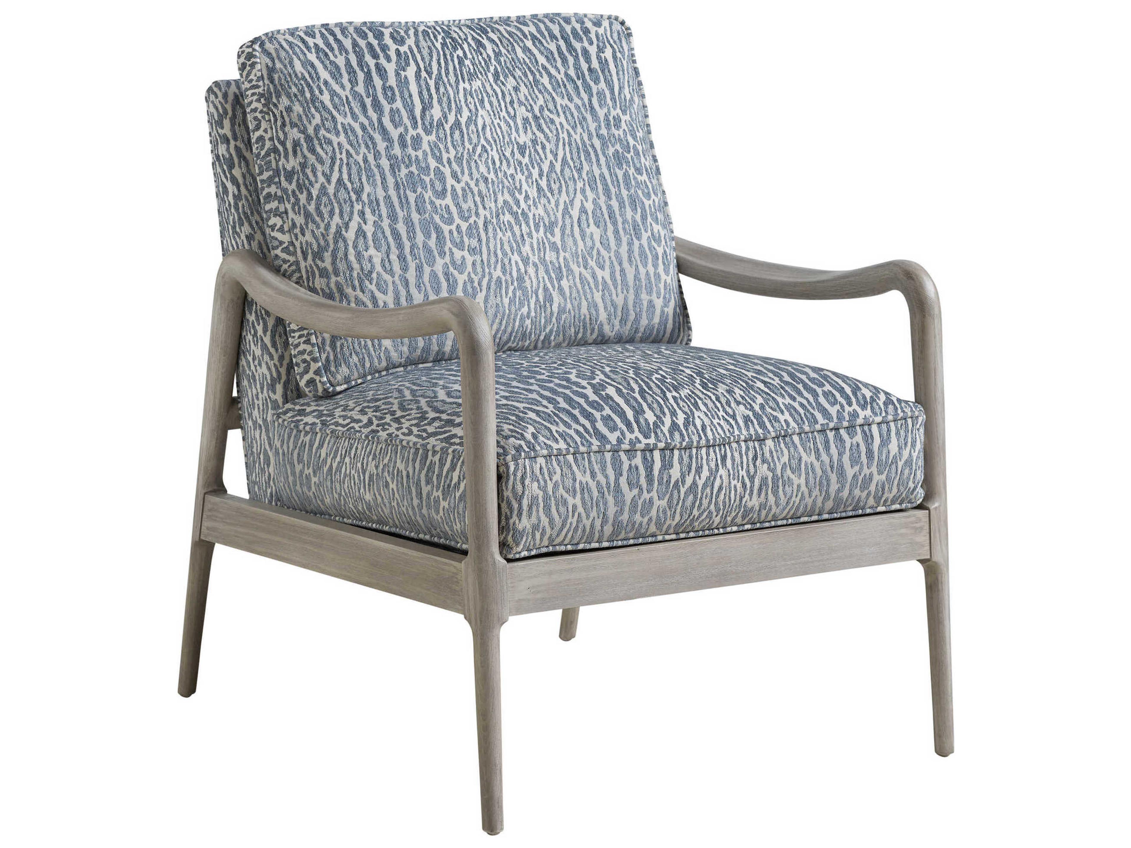 Upholstery Leblanc Blue Fabric Accent Chair