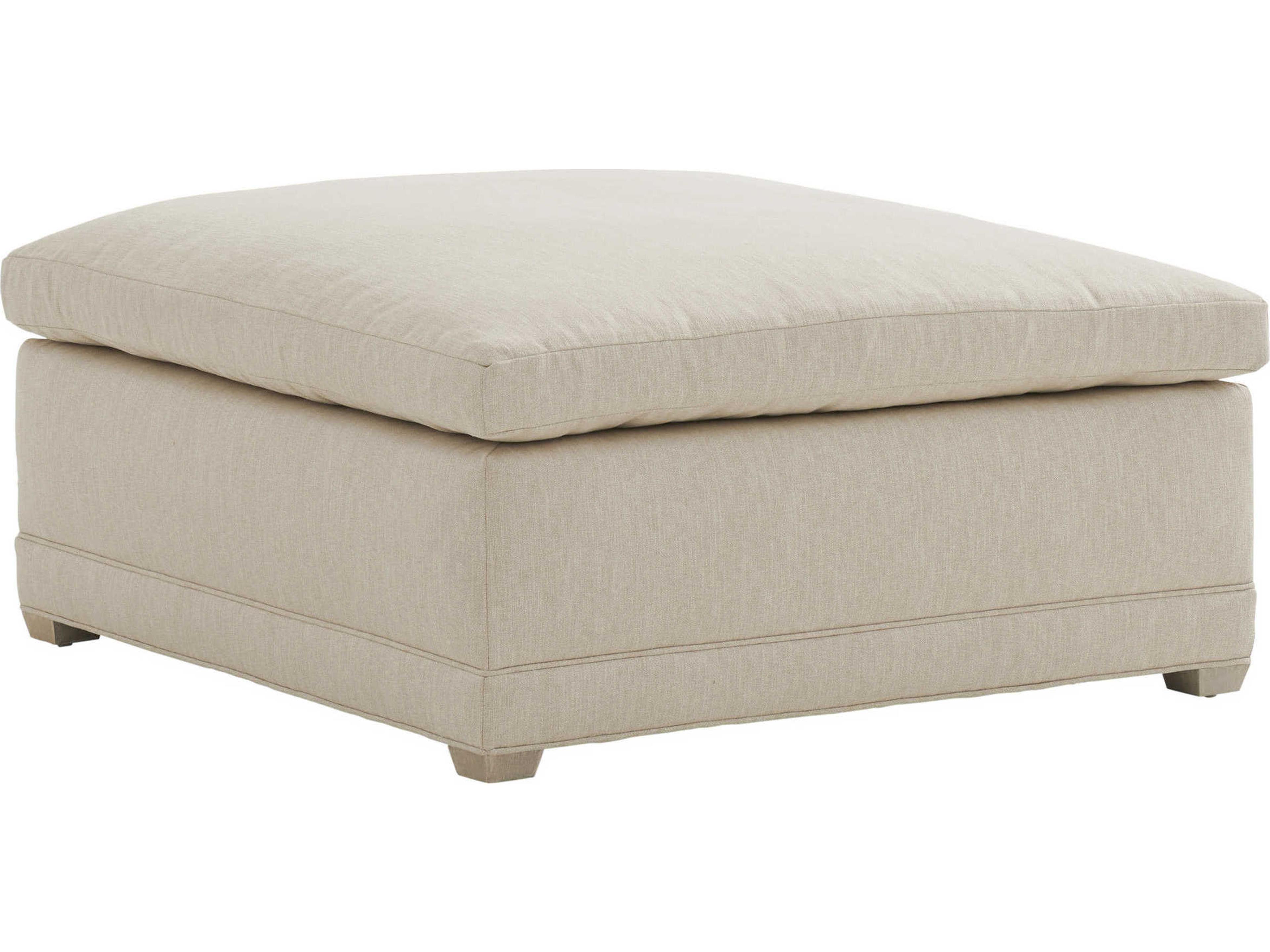 Barclay Butera Upholstery Colony Beige Upholstered Ottoman