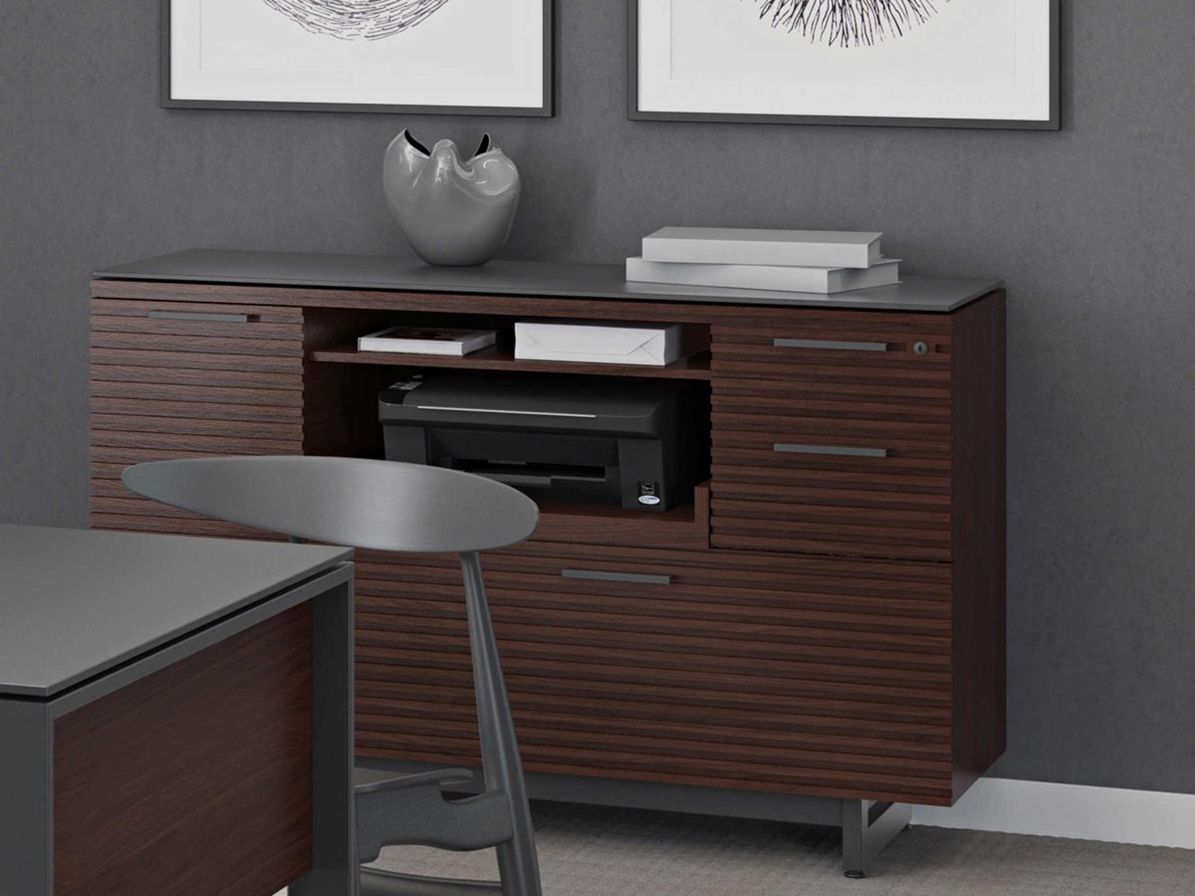 BDI Corridor Chocolate Stained Walnut File Cabinet